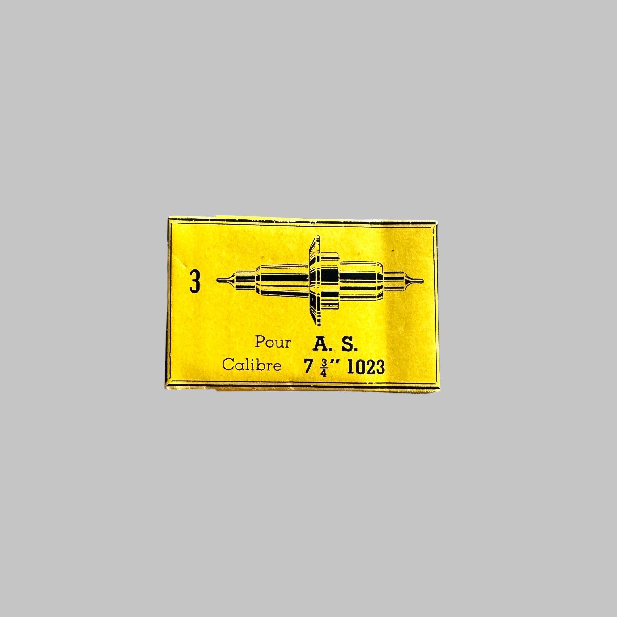 Genuine original vintage balance staff from AS for caliber 1023