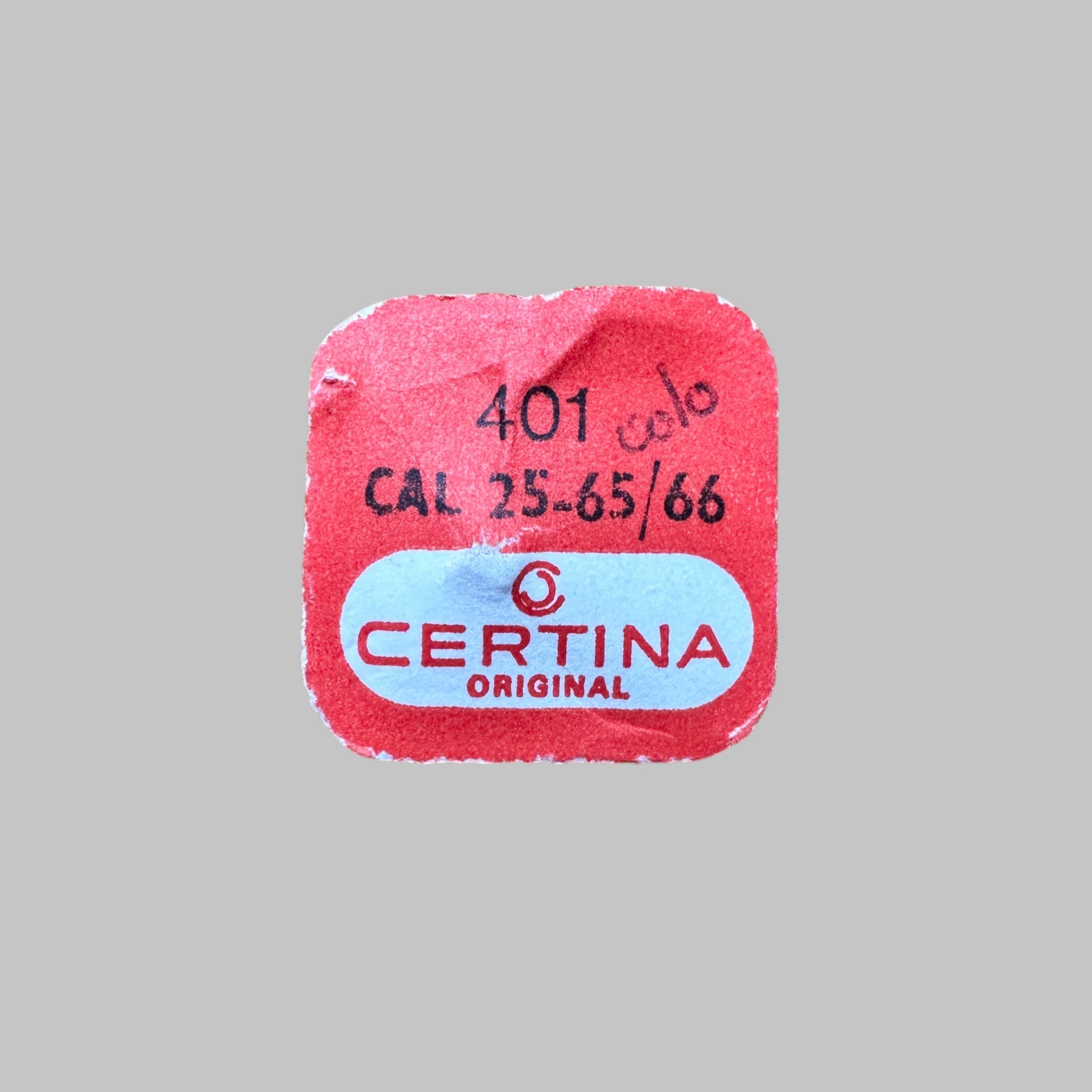 Genuine original vintage stem from Certina for caliber 25-65/25-66 referenced with nomenclature 401 - side view
