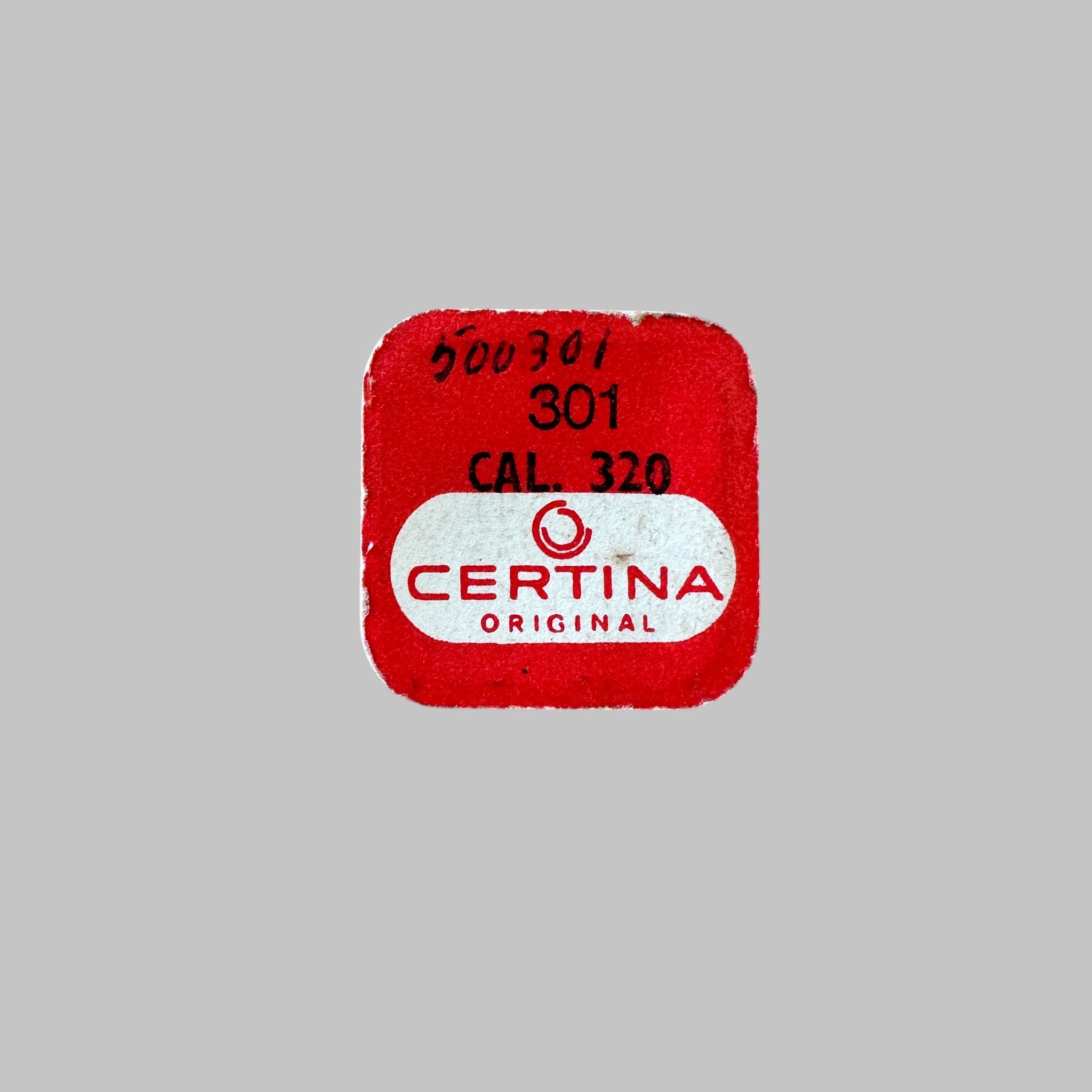 Genuine original vintage regulator from Certina for caliber 320 referenced with nomenclature 301 - side view