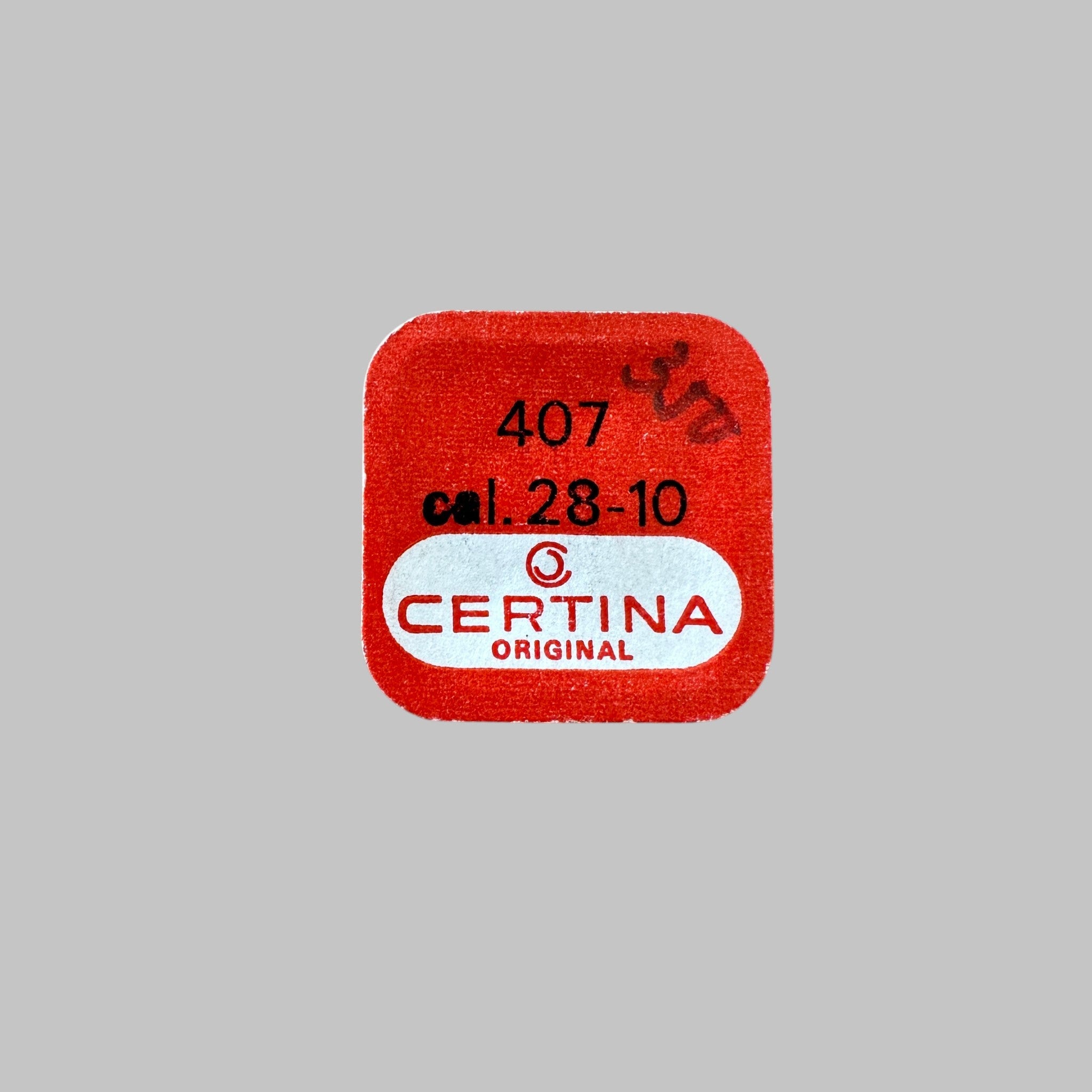 Genuine original vintage sliding pinion from Certina for caliber 28-10 referenced with nomenclature 407 - side view