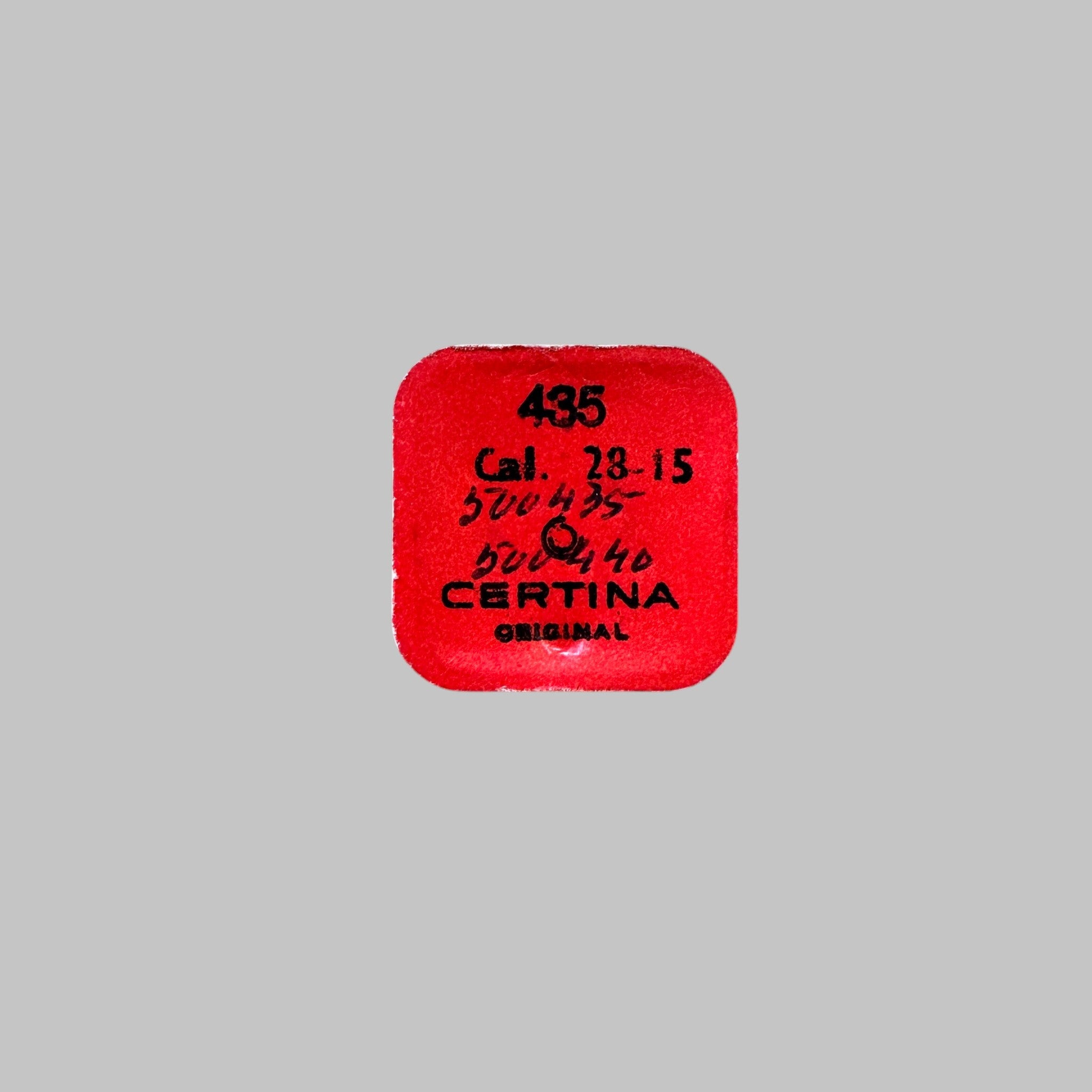 Genuine original vintage yoke spring from Certina for caliber 28-15 referenced with nomenclature 435 - side view