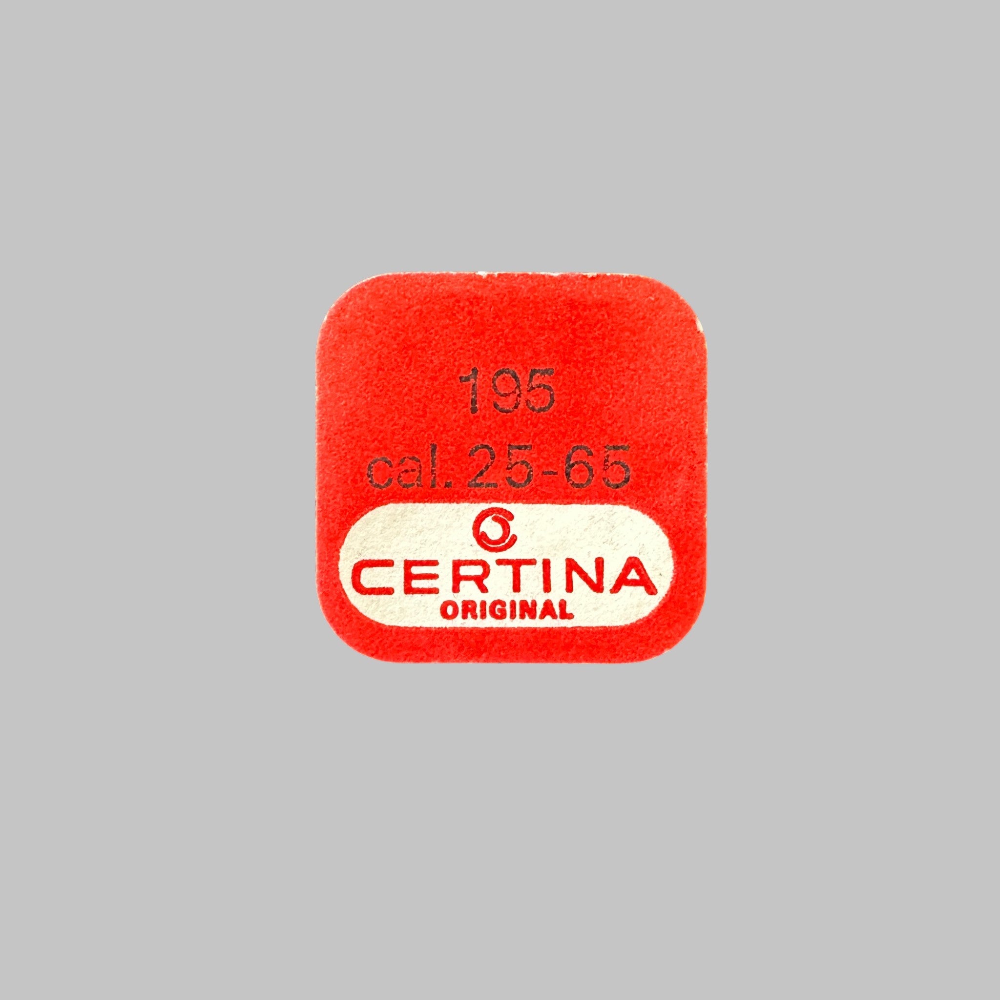 Genuine original vintage barrel arbor from Certina for caliber 25-65 referenced with nomenclature 195 - side view