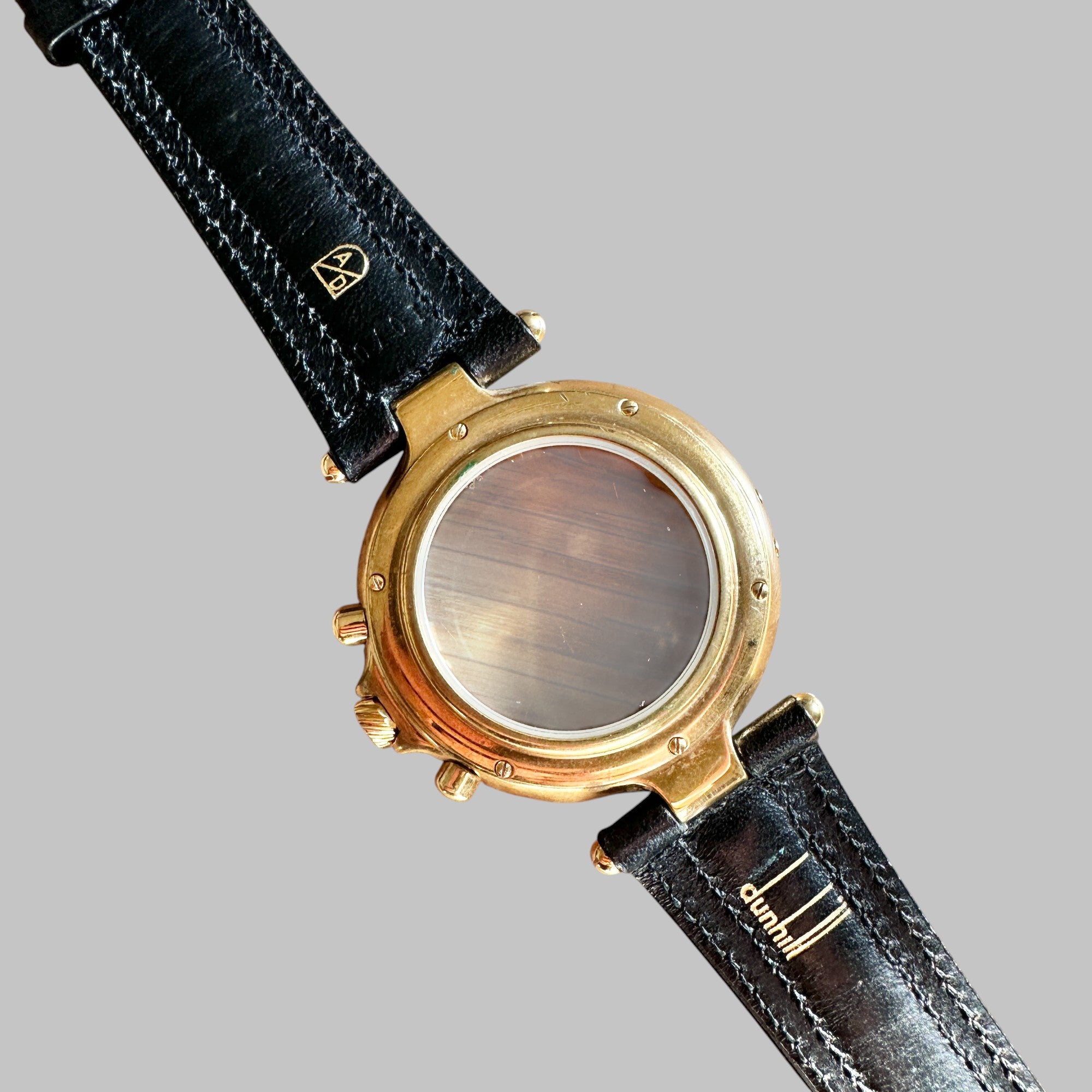 DUNHILL CAL. EL PRIMERO 410 - COMPLETE CASE WITH BRACELET GOOD, FROM 90'S. THE CALIBRE IS ELPRIMERO 410 TRIPLE DATE WITH MOONPHASE