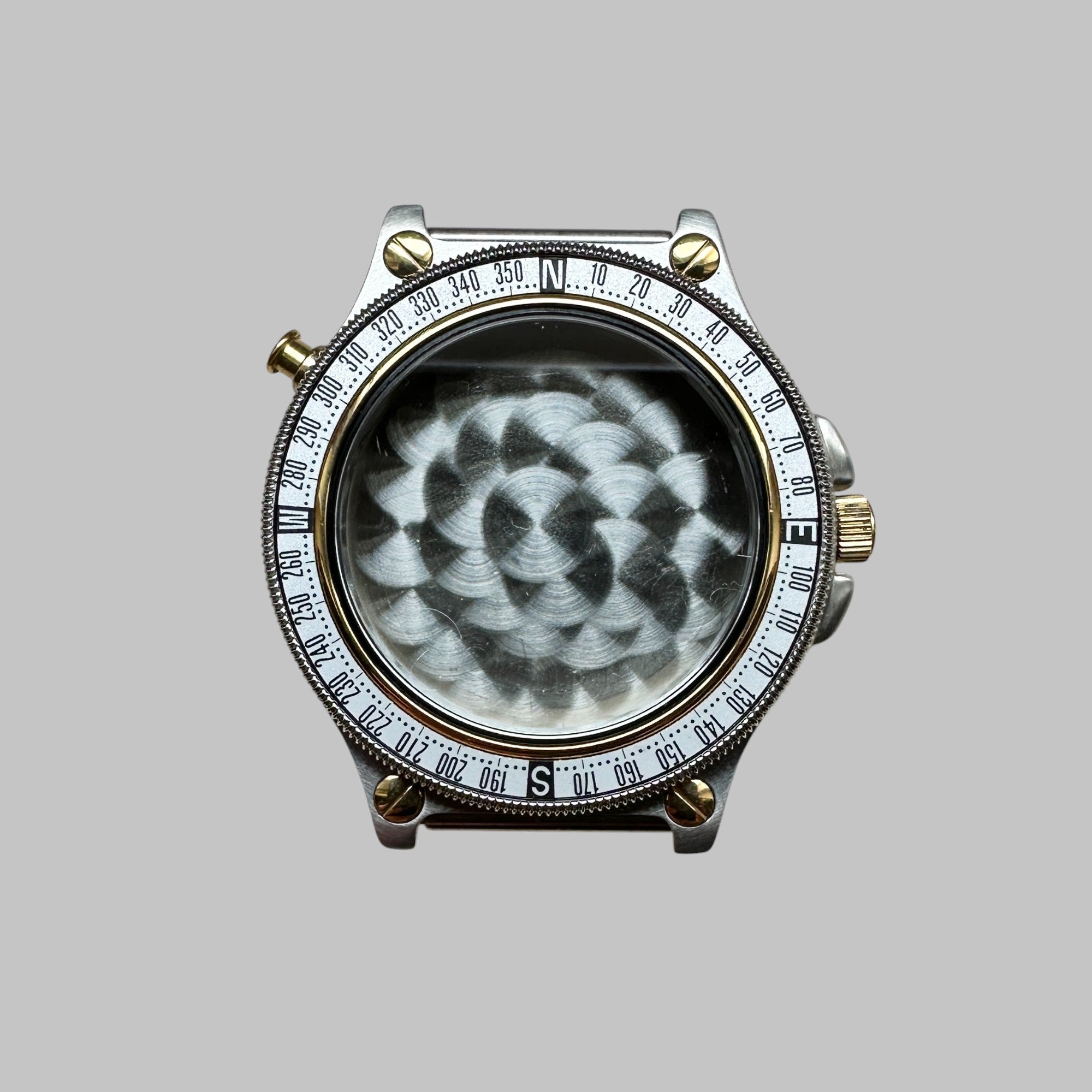 Genuine original vintage case from ELVSTRÖM for caliber QUARTZ of the model TYPE 5001 - BICOLOR of line NAUTICAL -REGATTA