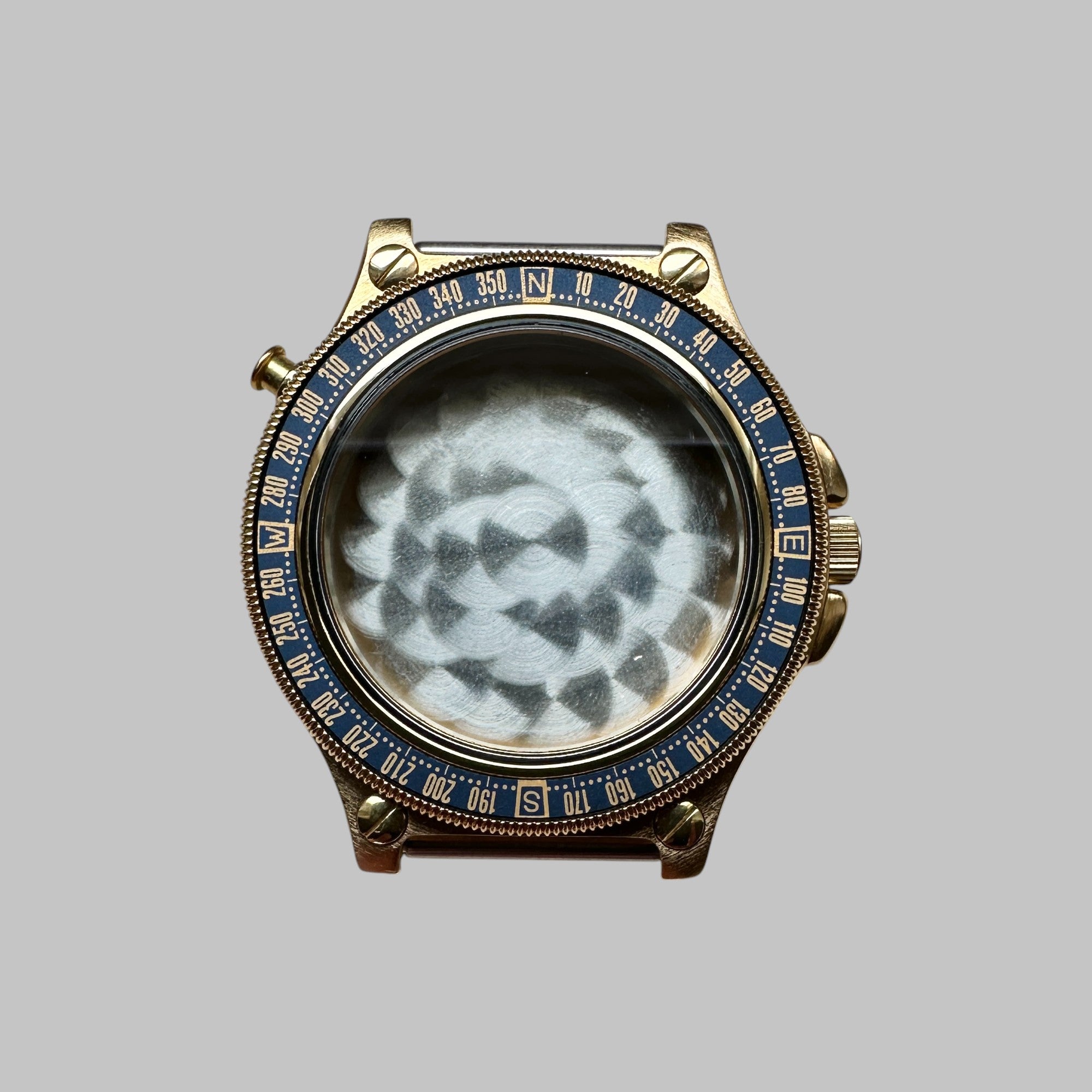 Genuine original vintage case from ELVSTRÖM for caliber QUARTZ of the model TYPE 5003 - GOLDPLATED of line NAUTICAL -REGATTA