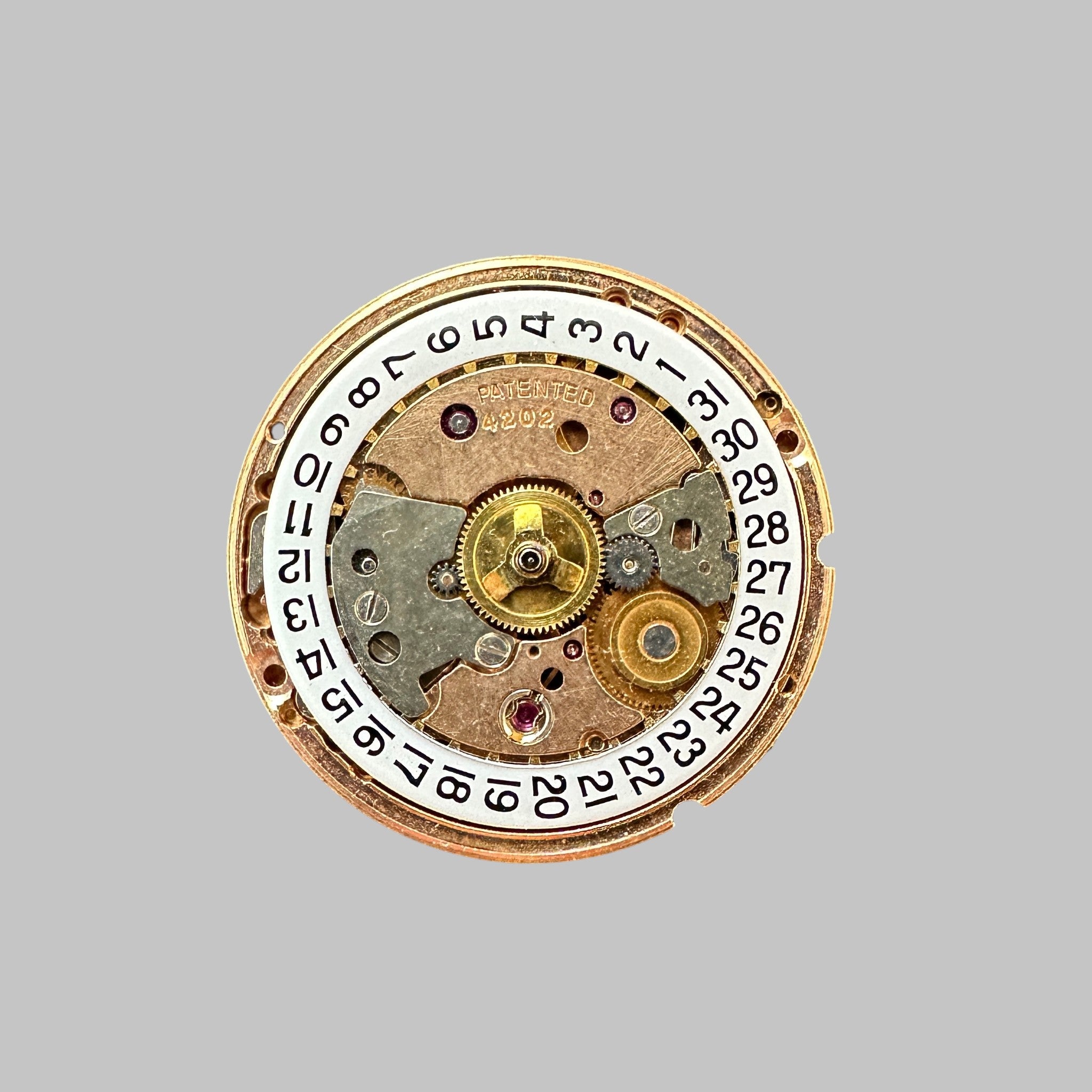 Genuine original vintage complete movement from Eta for caliber 2632 - side view