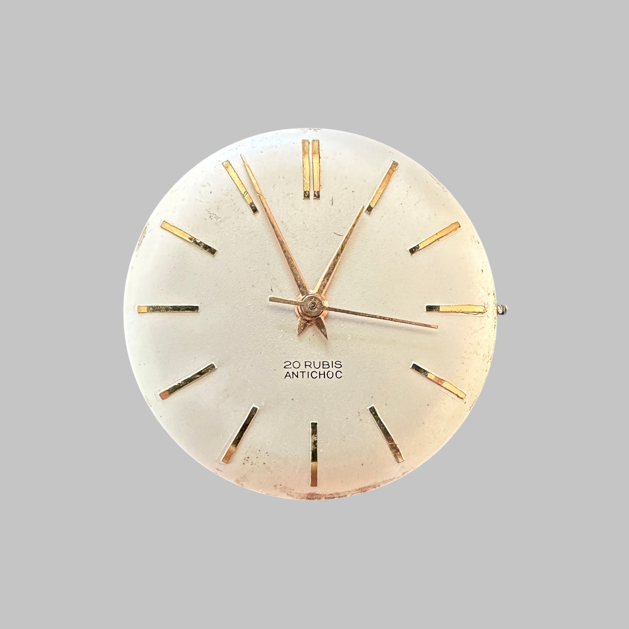Genuine original vintage complete movement from Eta for caliber 2370 - side view