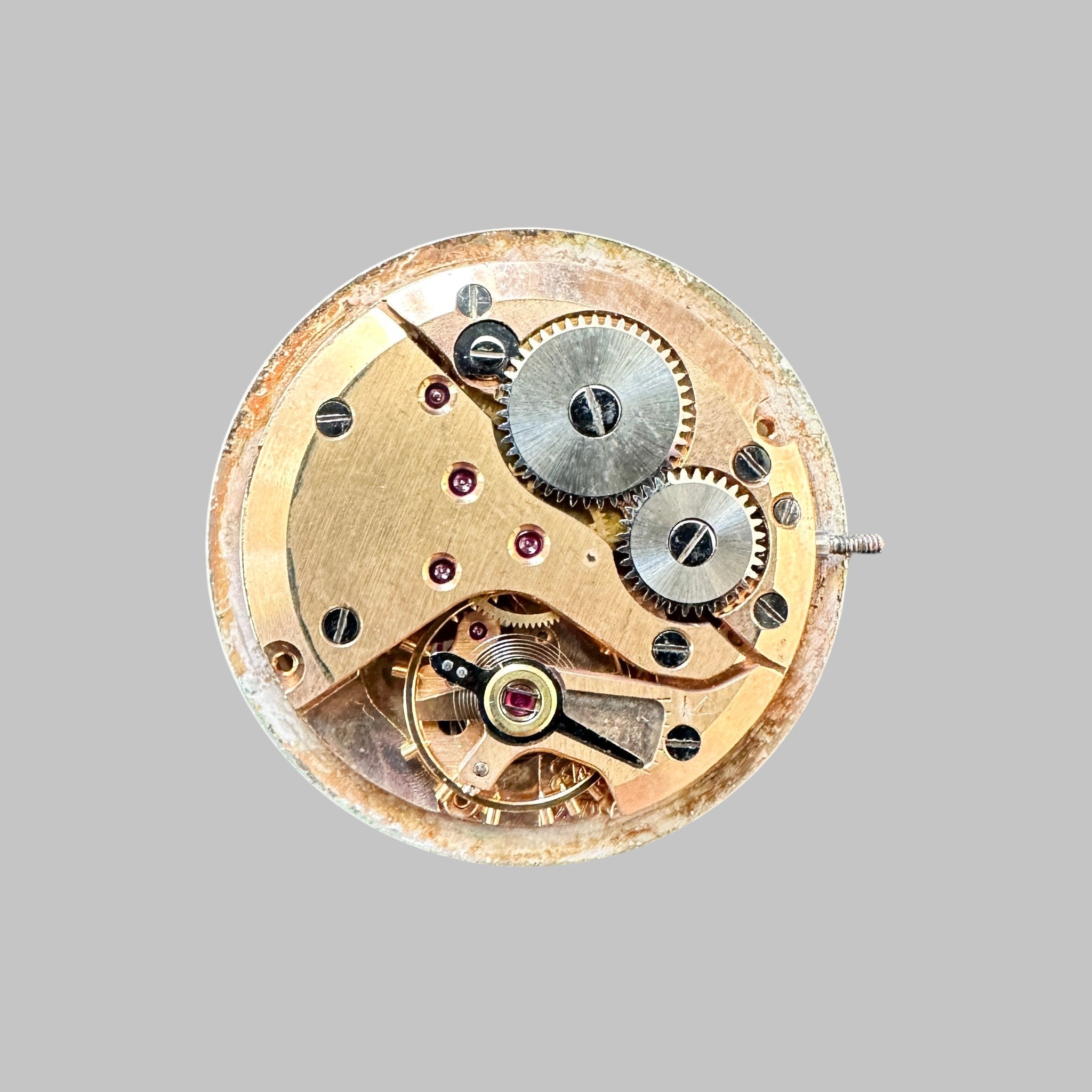 Genuine original vintage complete movement from Eta for caliber 2370 - side view
