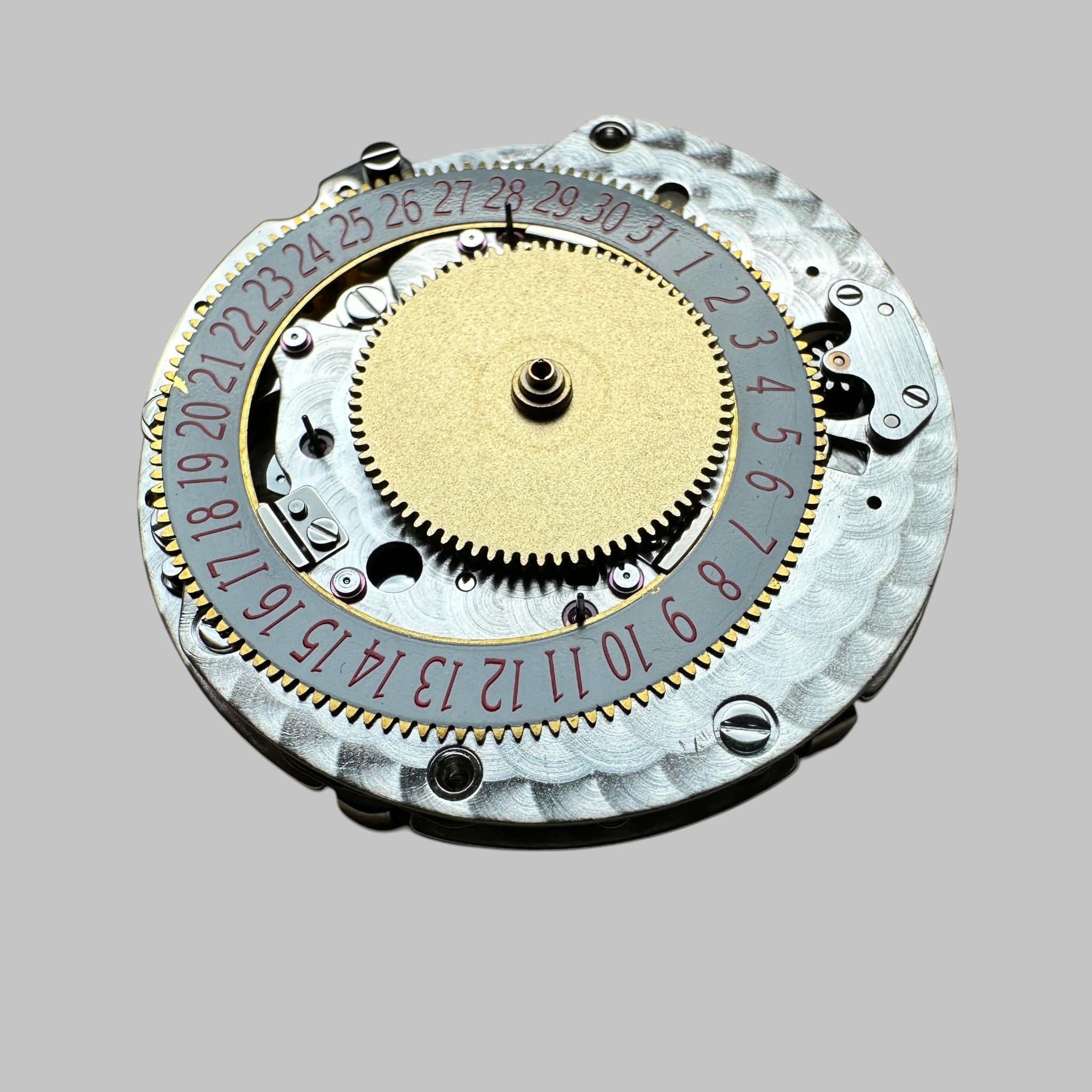 Genuine original vintage add. chrono / wwtime plate from Girard-Perregaux for caliber 3387 of the model WORLD OF TIME - side view