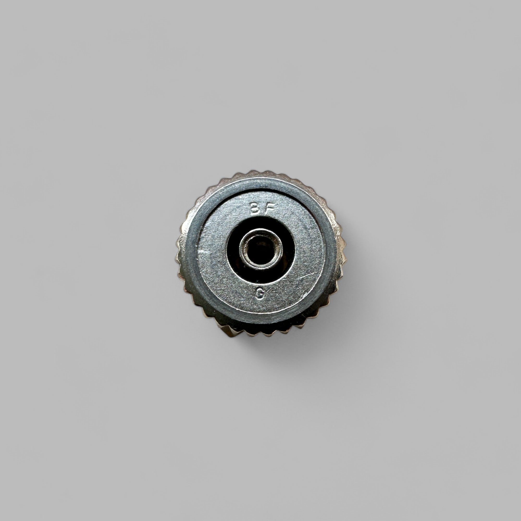 Back of Genuine original vintage crown from HEUER of the model 2447, 3647, 7753 of line CARRERA