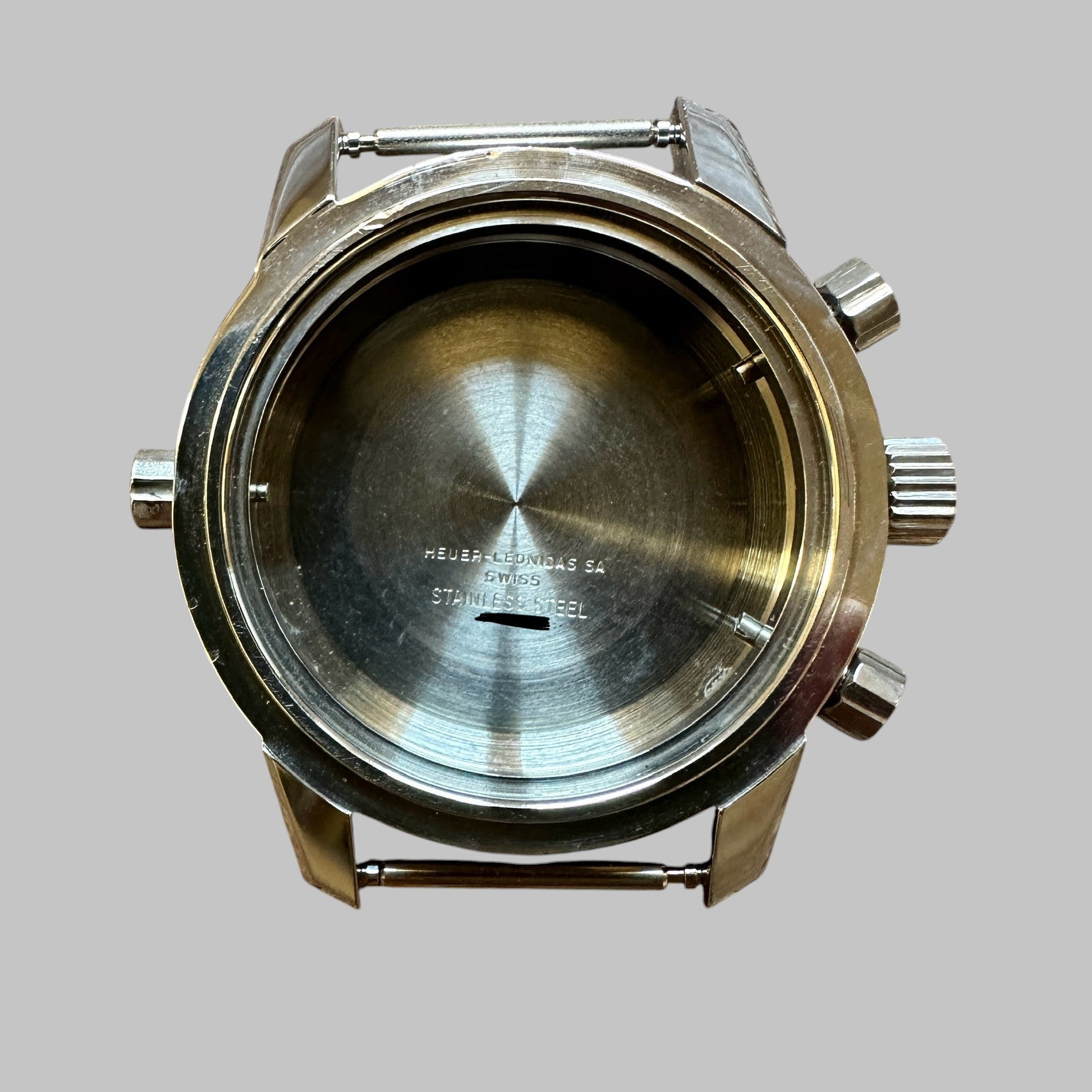 HEUER - BOÎTE AUTAVIA 2446SF PORTÉ MAIS BONNE CONDITION, SANS LUNETTE ET PLEXI, 197XXX