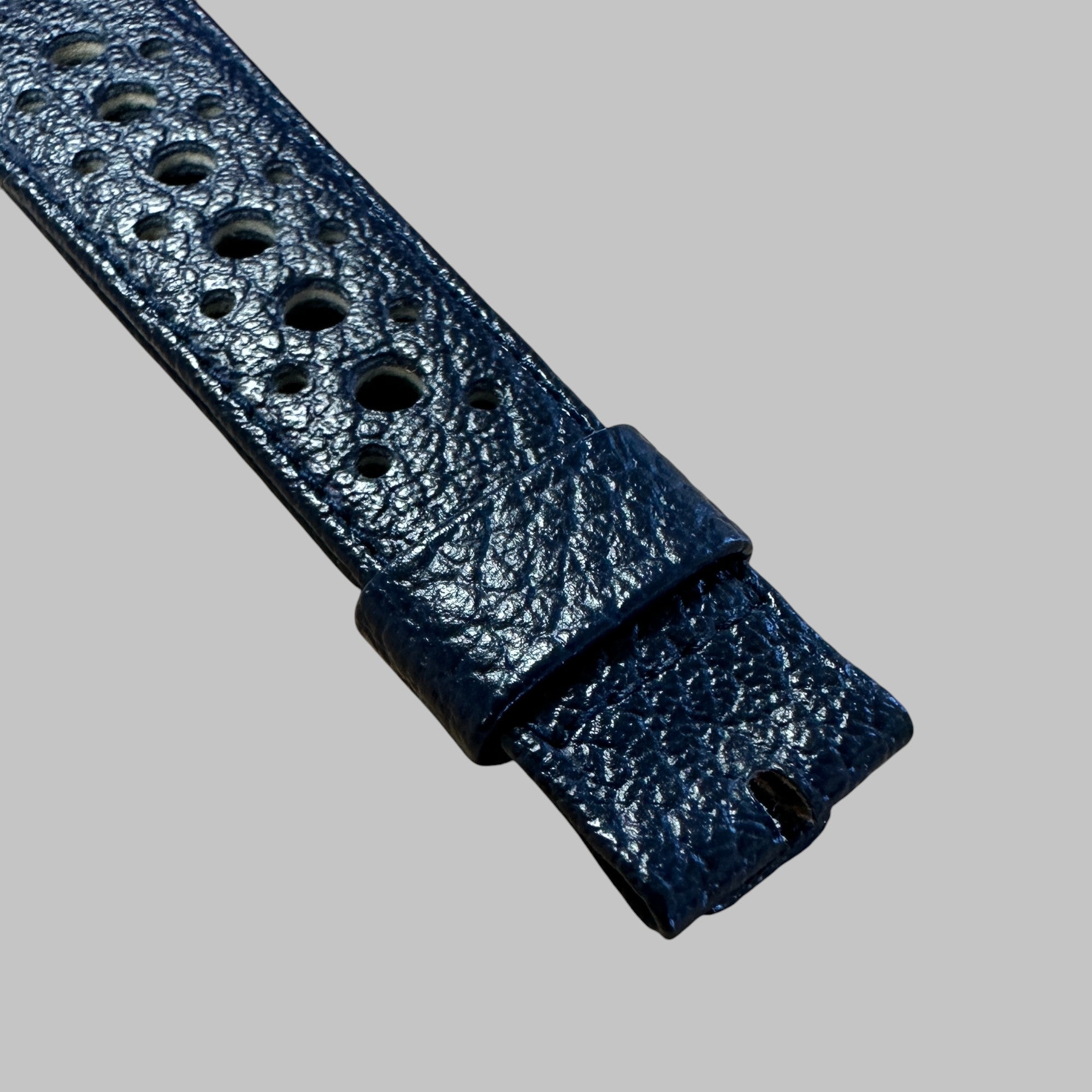 Genuine original vintage blue leather strap from HEUER of line RACING