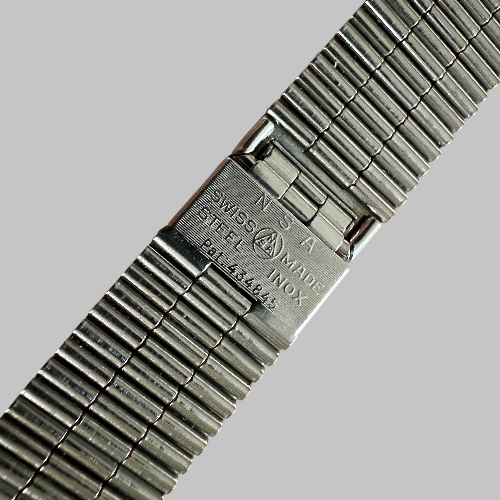 Genuine original vintage steel bracelet from HEUER of the model SILVERSTONE 110.313 of line SILVERSTONE