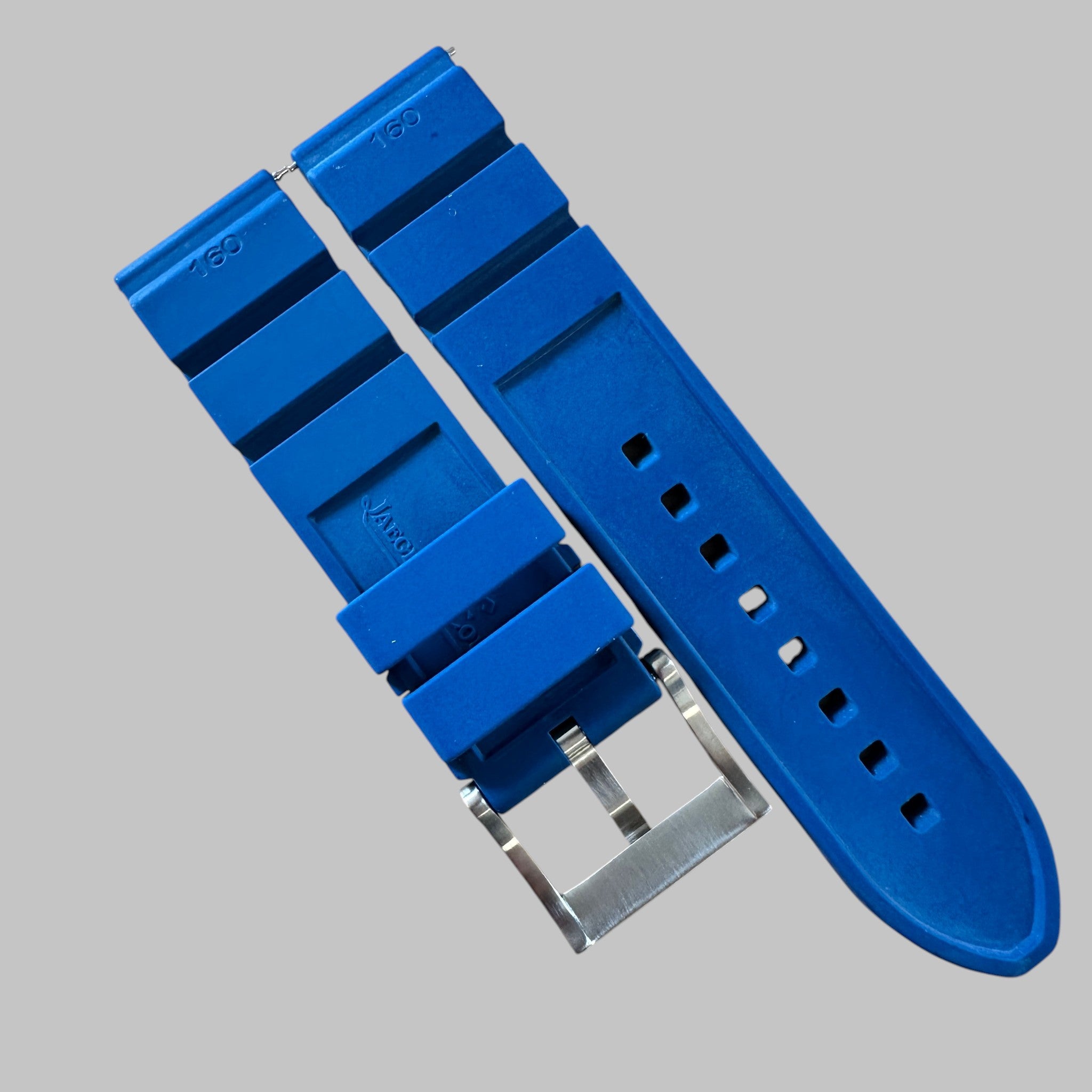 Genuine original vintage leather strap with steel buckle from Jaeger-LeCoultre - side view