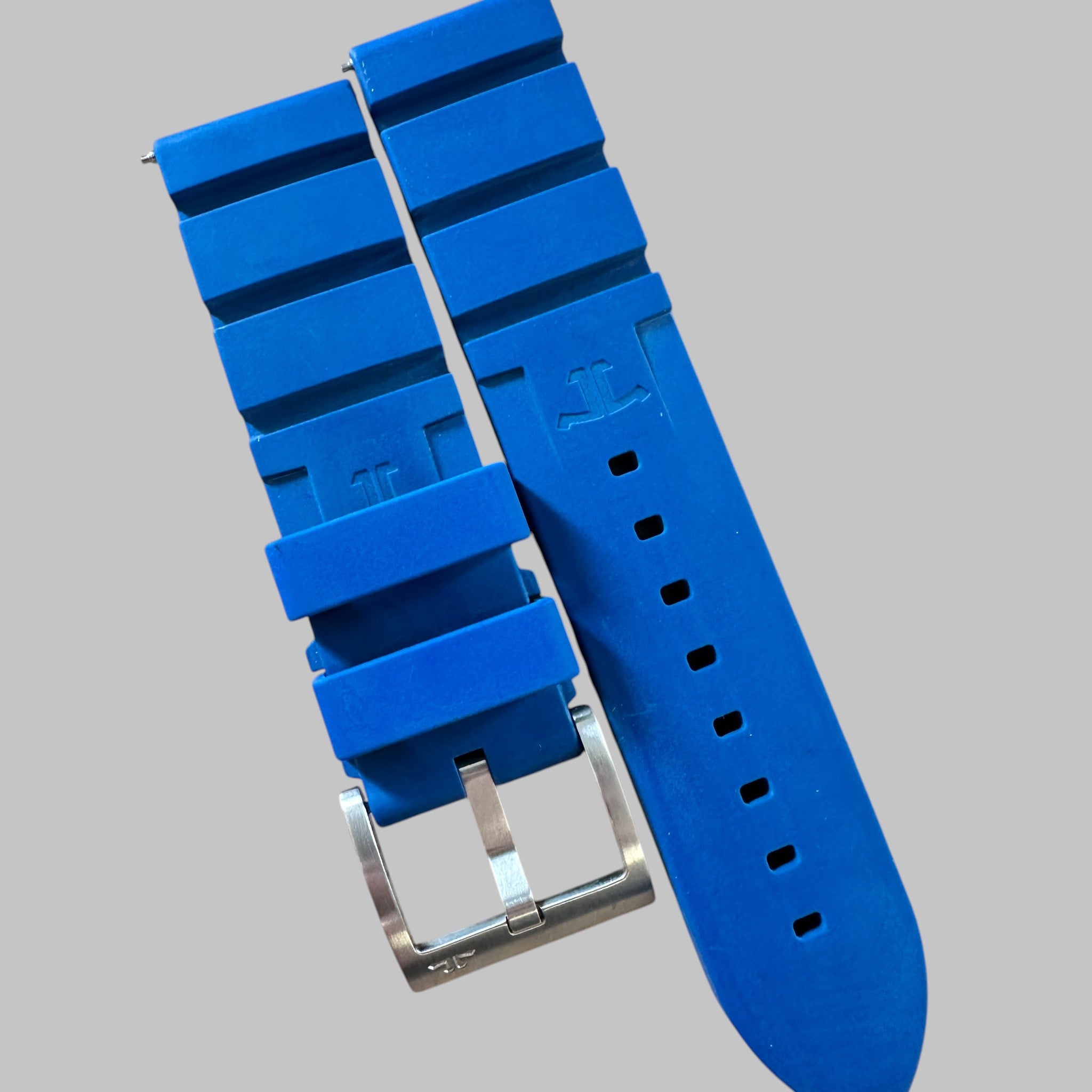 Genuine original vintage leather strap with steel buckle from Jaeger-LeCoultre - side view