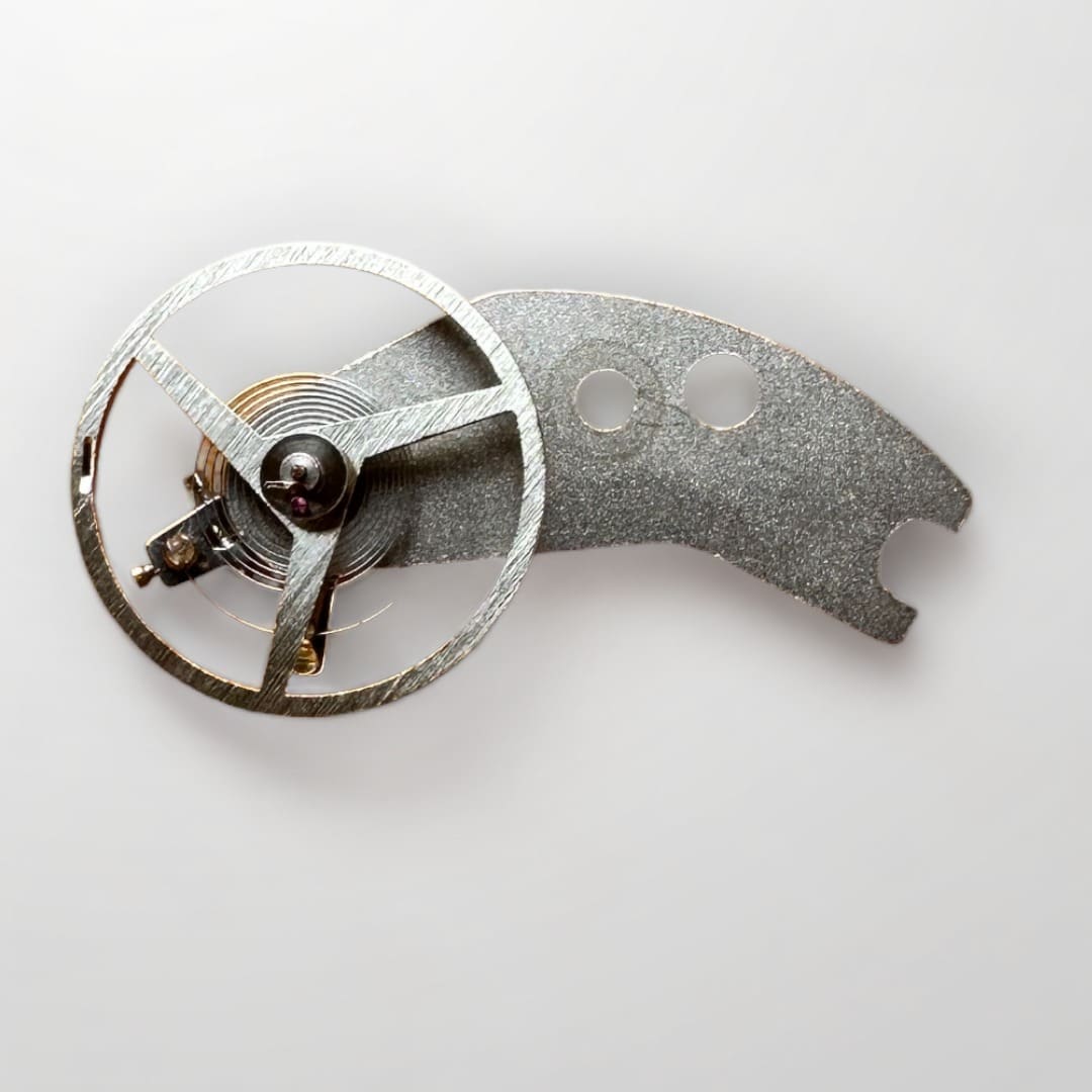 Genuine original vintage complete balance with bridge from LEMANIA for caliber 5100 OMEGA 1045