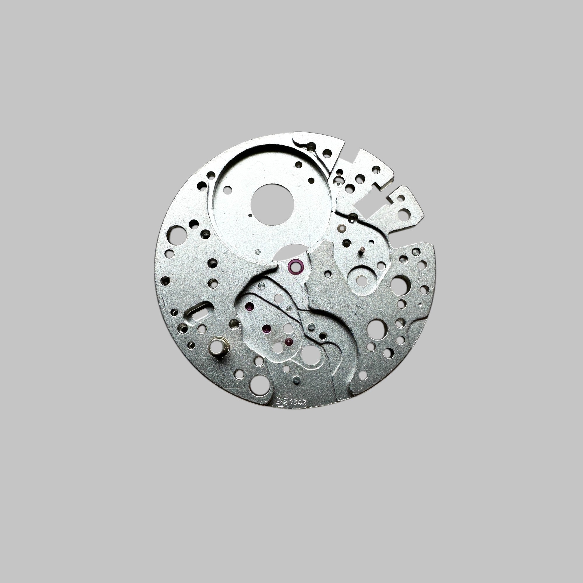 Genuine original vintage mainplate from LEMANIA for caliber 1343 referenced with nomenclature 100