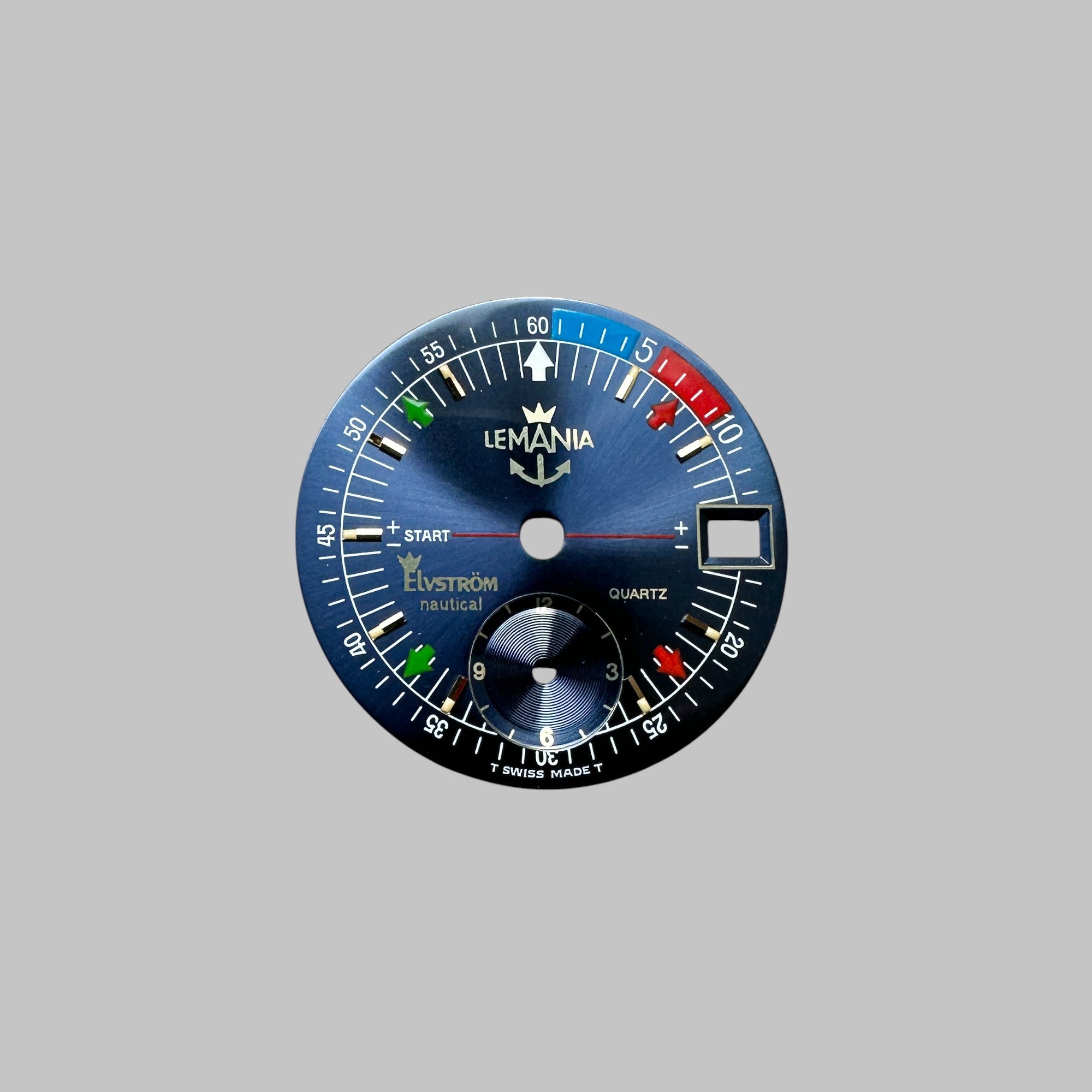 LEMANIA QUARTZ - CADRAN ELVSTROM NAUTICAL 5003 SUPERBE