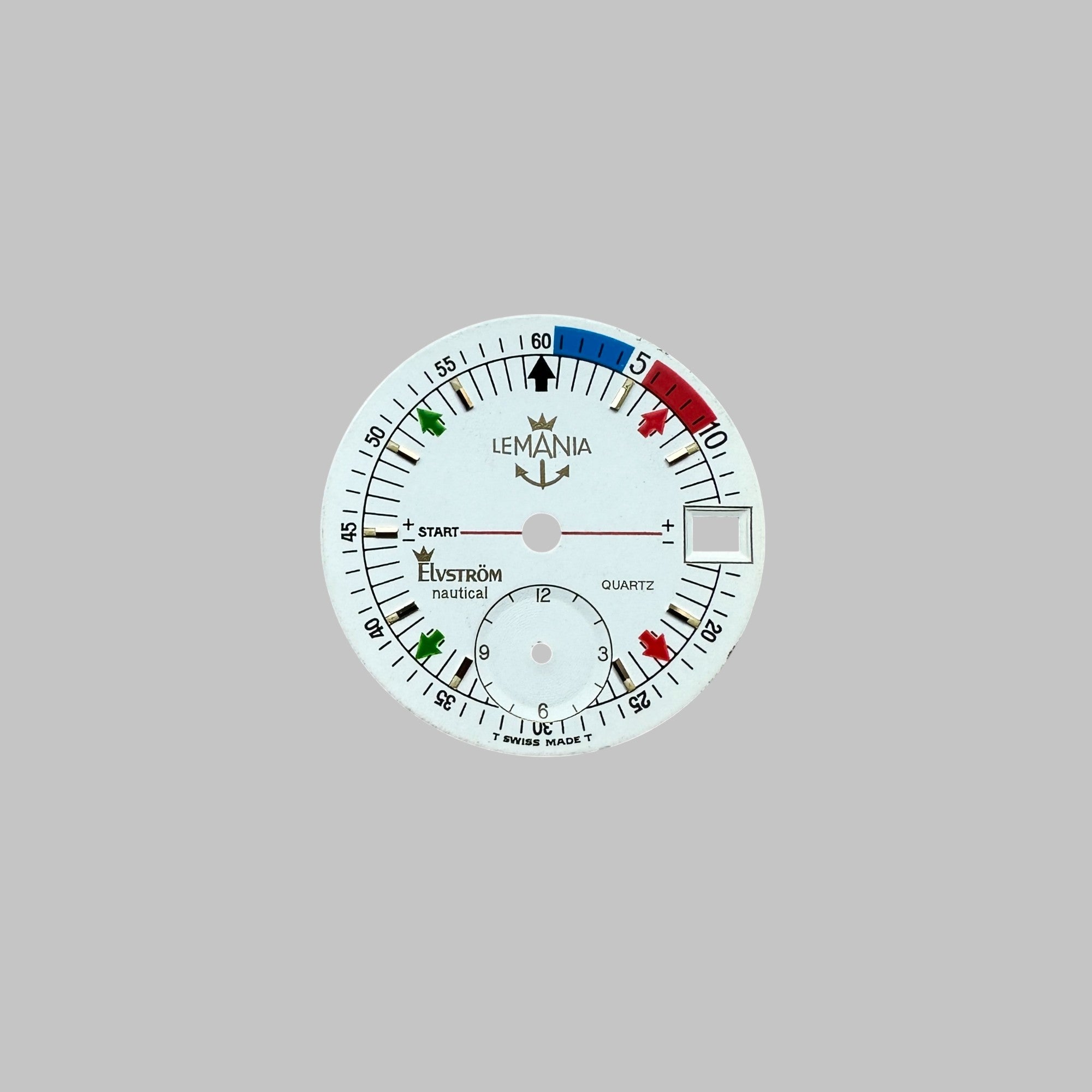 LEMANIA QUARTZ - CADRAN ELVSTROM NAUTICAL 5001 SUPERBE