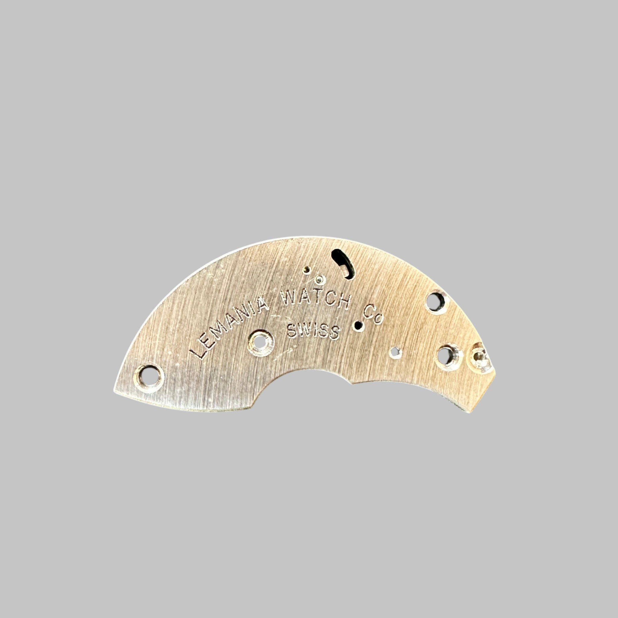 Genuine original vintage barrel bridge from Lemania for caliber S27 - side view