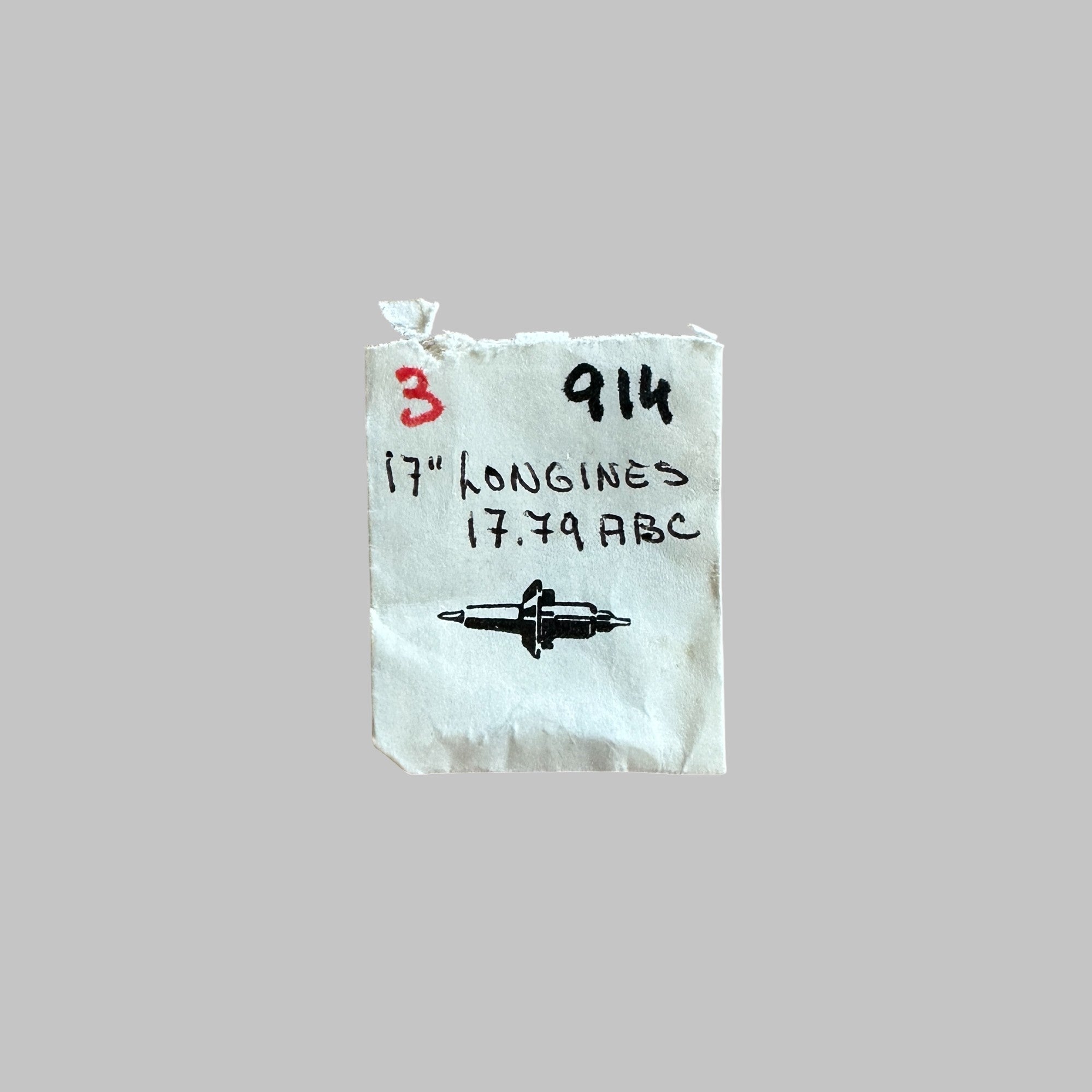 Genuine original vintage balance staff from LONGINES for caliber 17.79