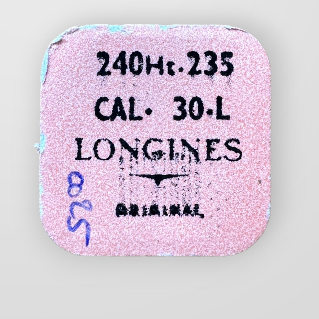 Genuine original vintage cannon pinion from LONGINES for caliber 30.L referenced with nomenclature 235