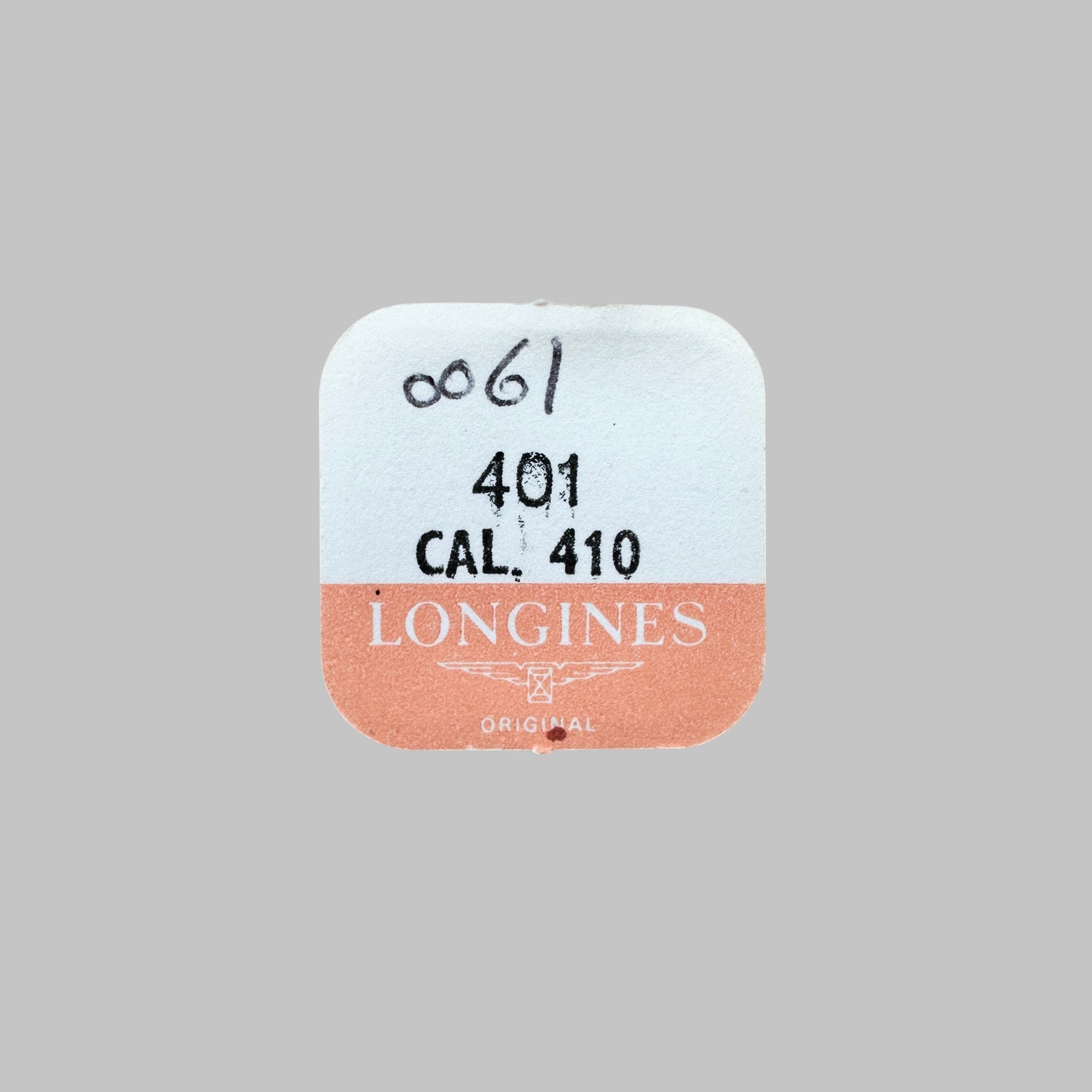 Genuine original vintage stem from Longines for caliber 410 referenced with nomenclature 401 - side view