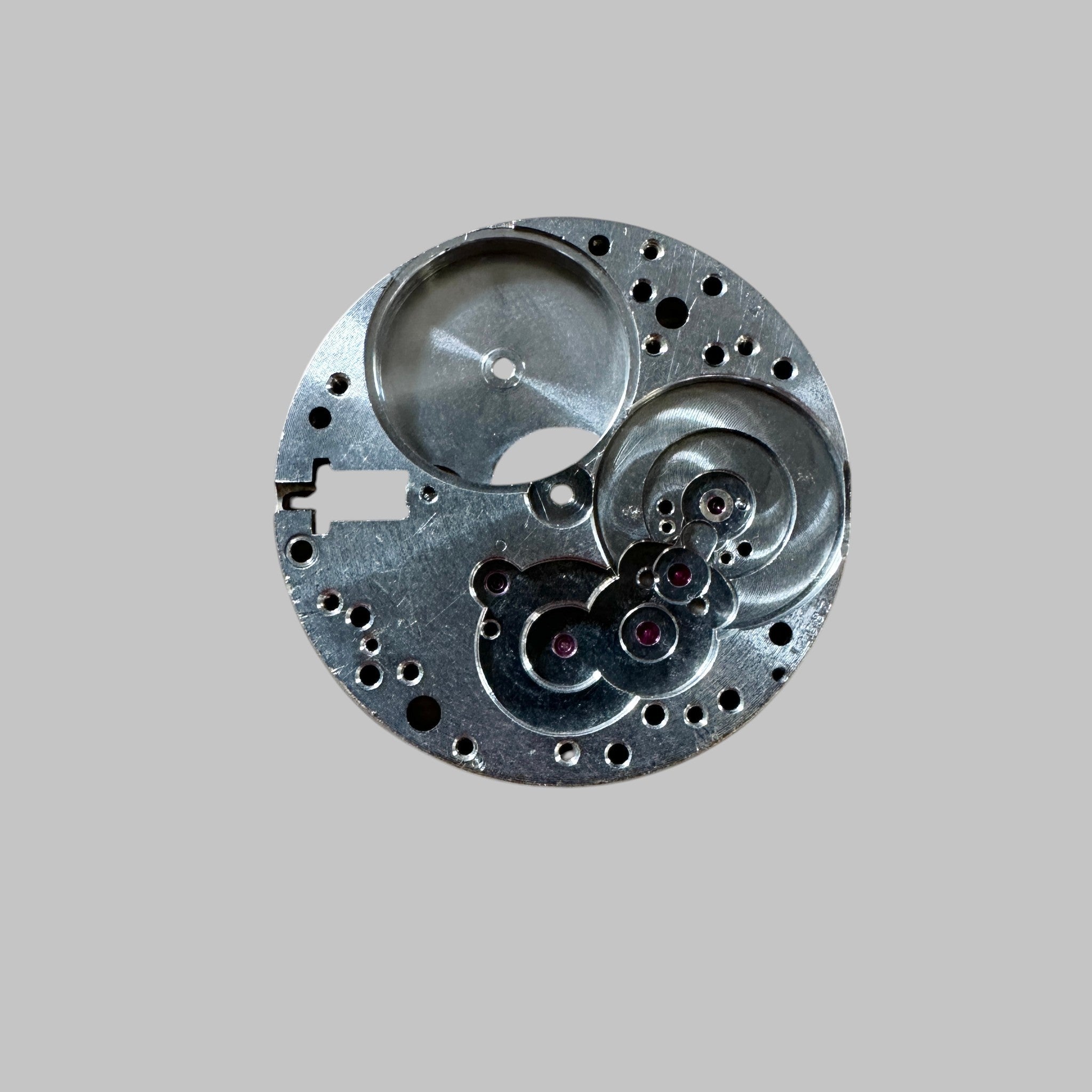 Genuine original vintage mainplate from Longines for caliber 12.68Z - side view