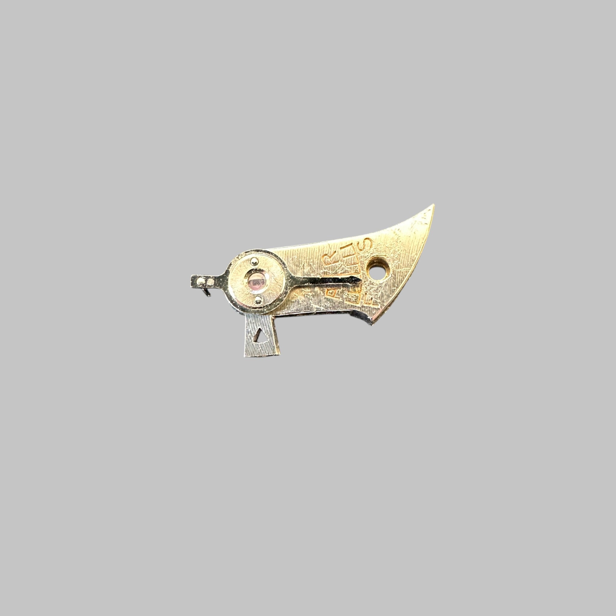Genuine original vintage balance bridge from Longines for caliber 12.68Z - side view