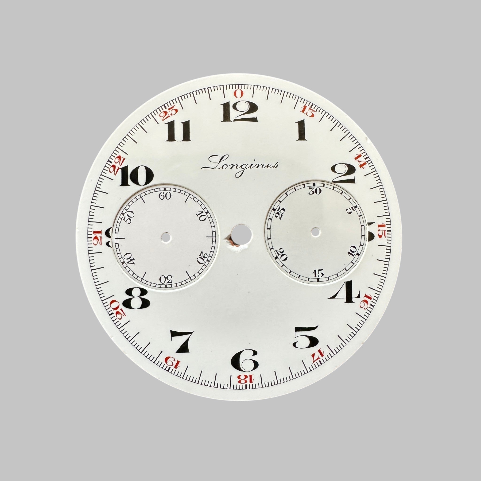 Genuine original vintage dial from Longines of line POCKET WATCH - side view