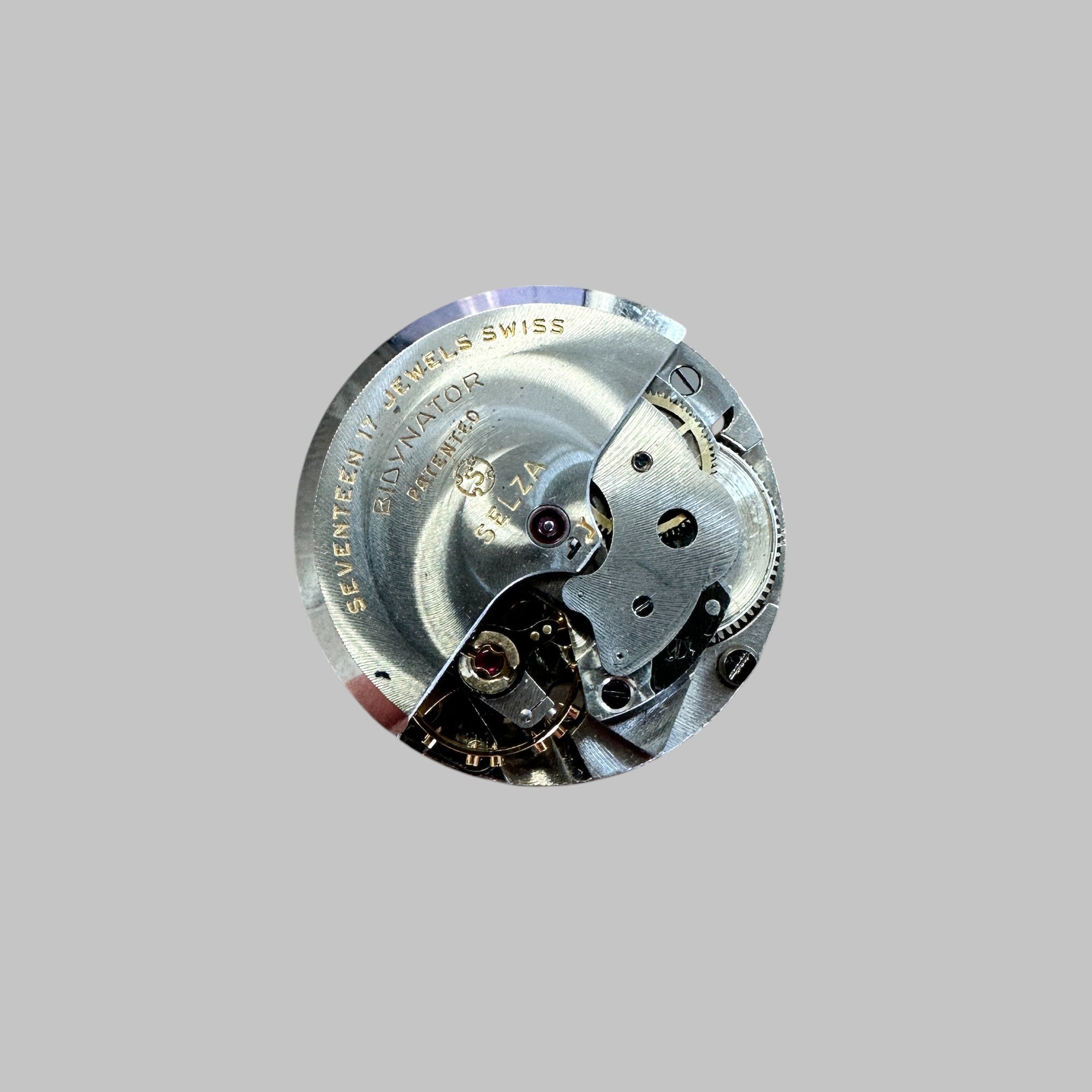 SELZA CAL. 415 - INCOMPLETE MOVEMENT BIDYNATOR GOOD, AUTOMATIC. MOVEMENT FOR PARTS. USA PATENTED