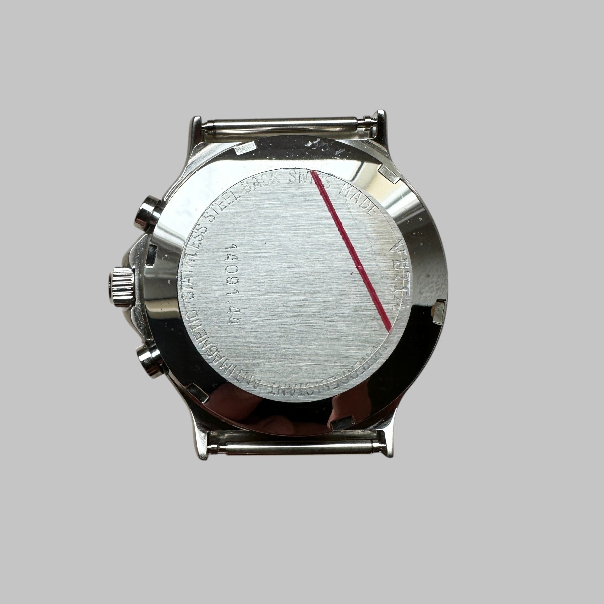 Back of Genuine original vintage case from WYLER - VETTA for caliber 7736 of the model REFERENCE 14091