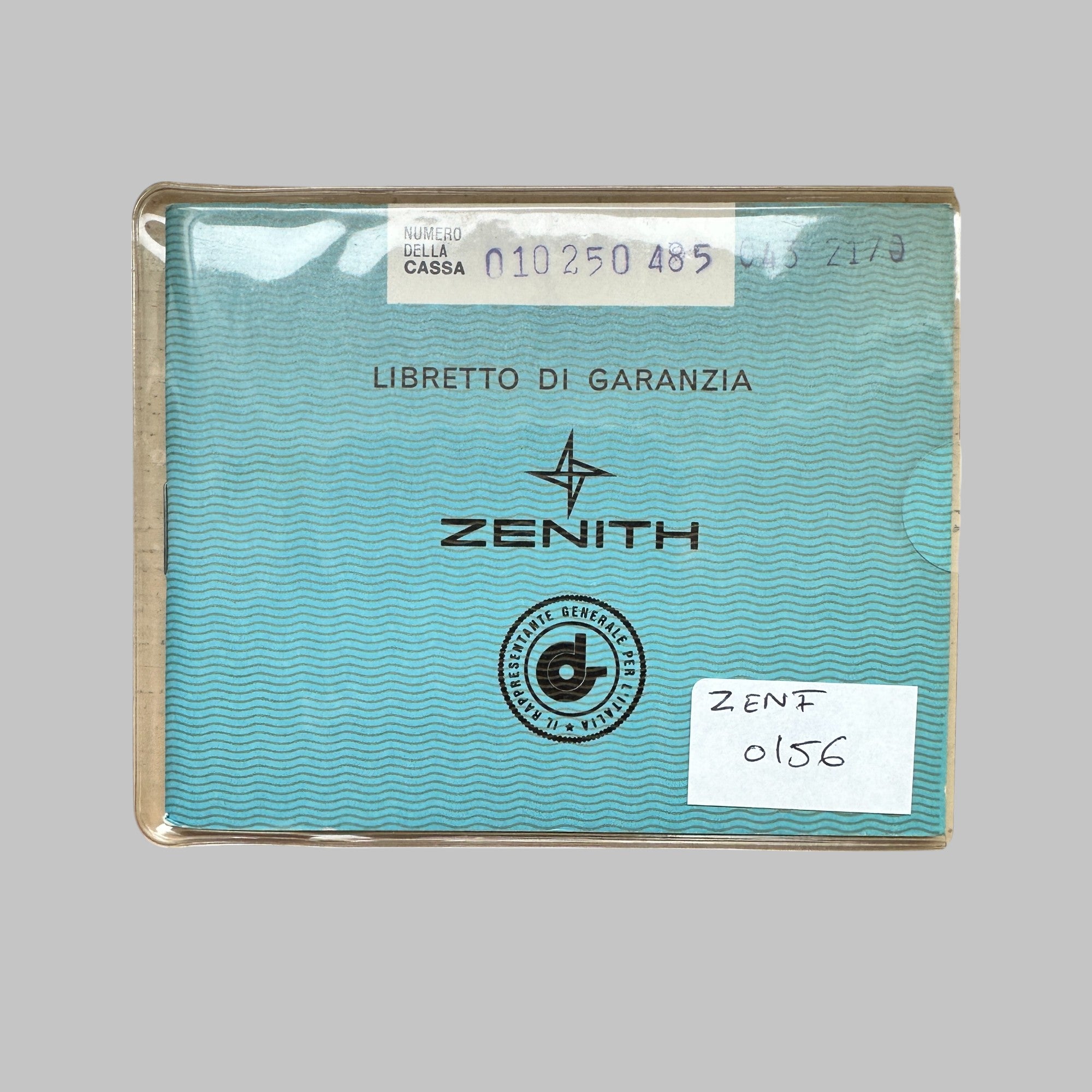 Genuine original vintage warranty booklet from ZENITH of the model 01.0250.485