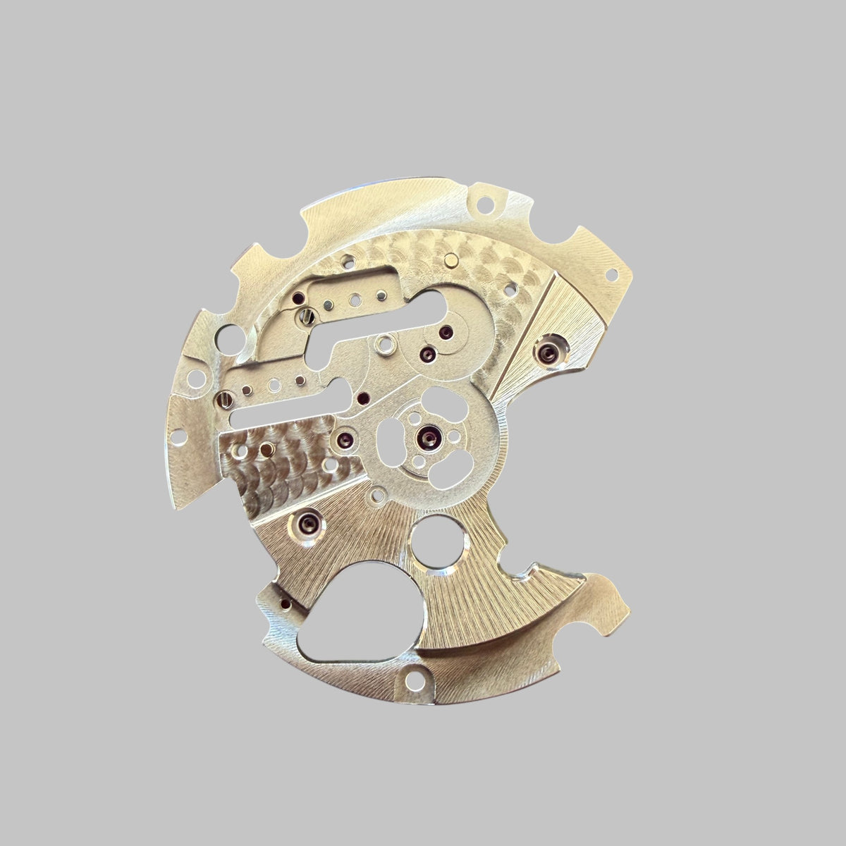 Genuine original vintage chronograph bridge from Cartier for caliber 9907 of the model CHRONOGRAPH of line CALIBRE DE CARTIER - side view
