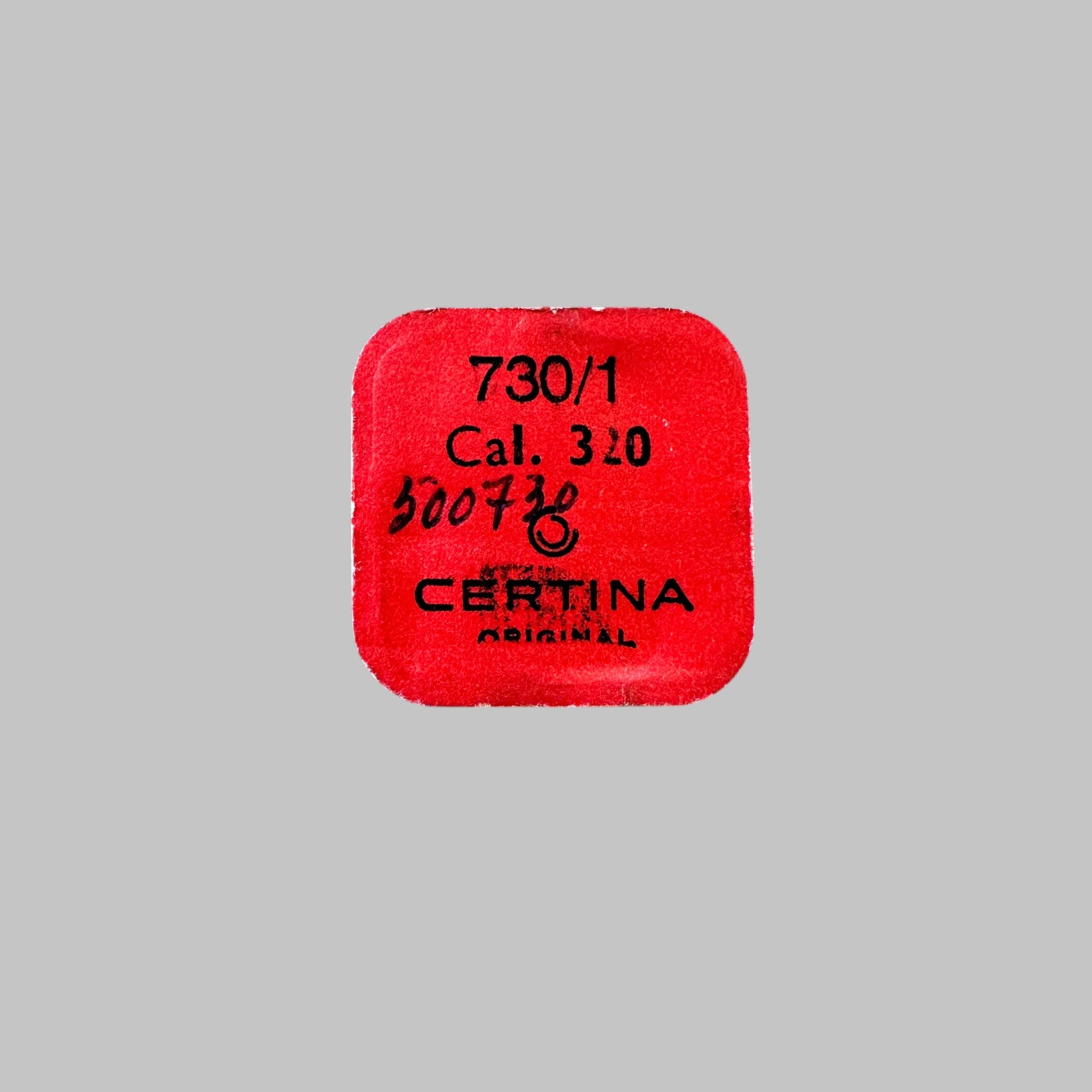 Genuine original vintage double plateau for balance from Certina for caliber 320 referenced with nomenclature 730/1 - side view