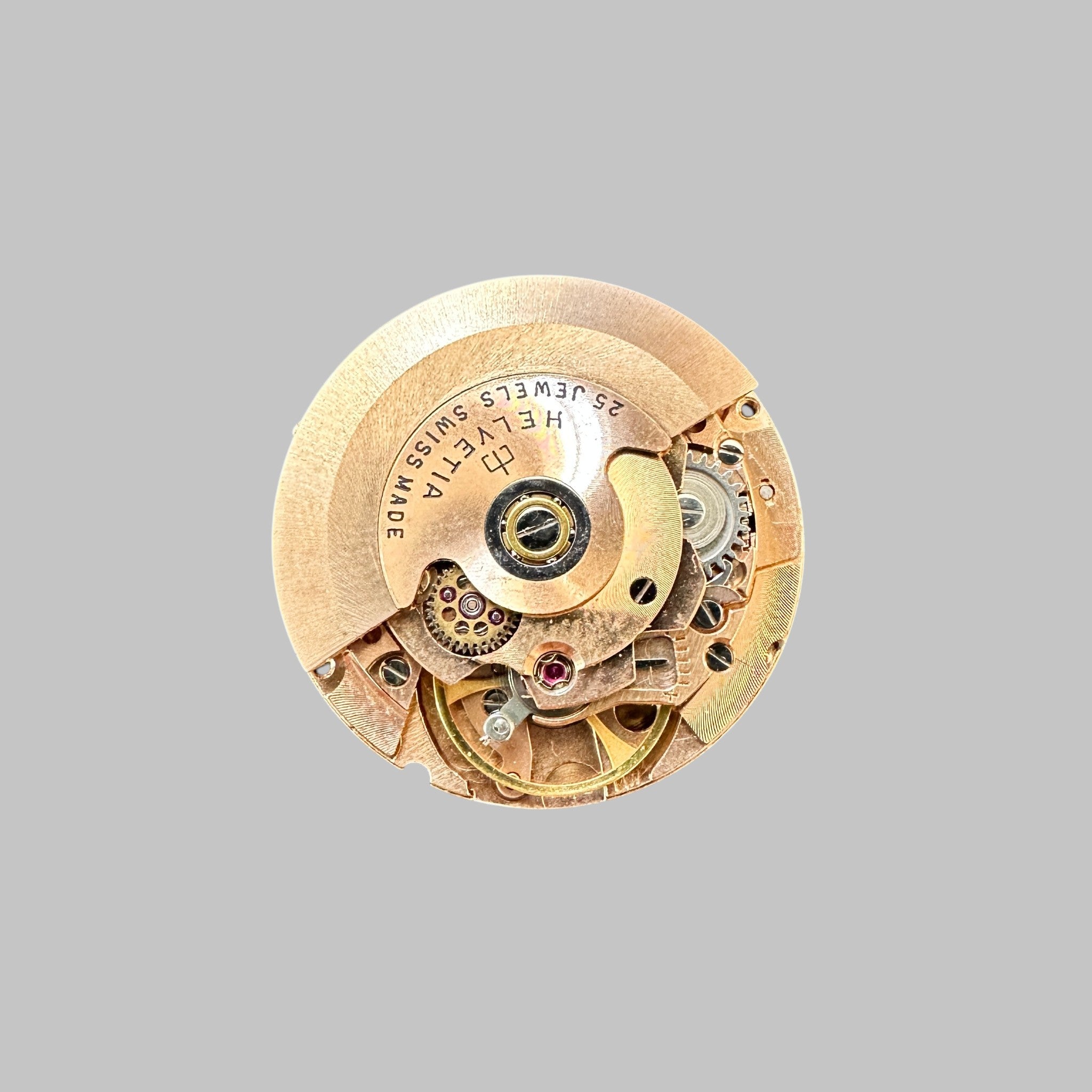 Genuine original vintage complete movement from Eta for caliber 2632 - side view