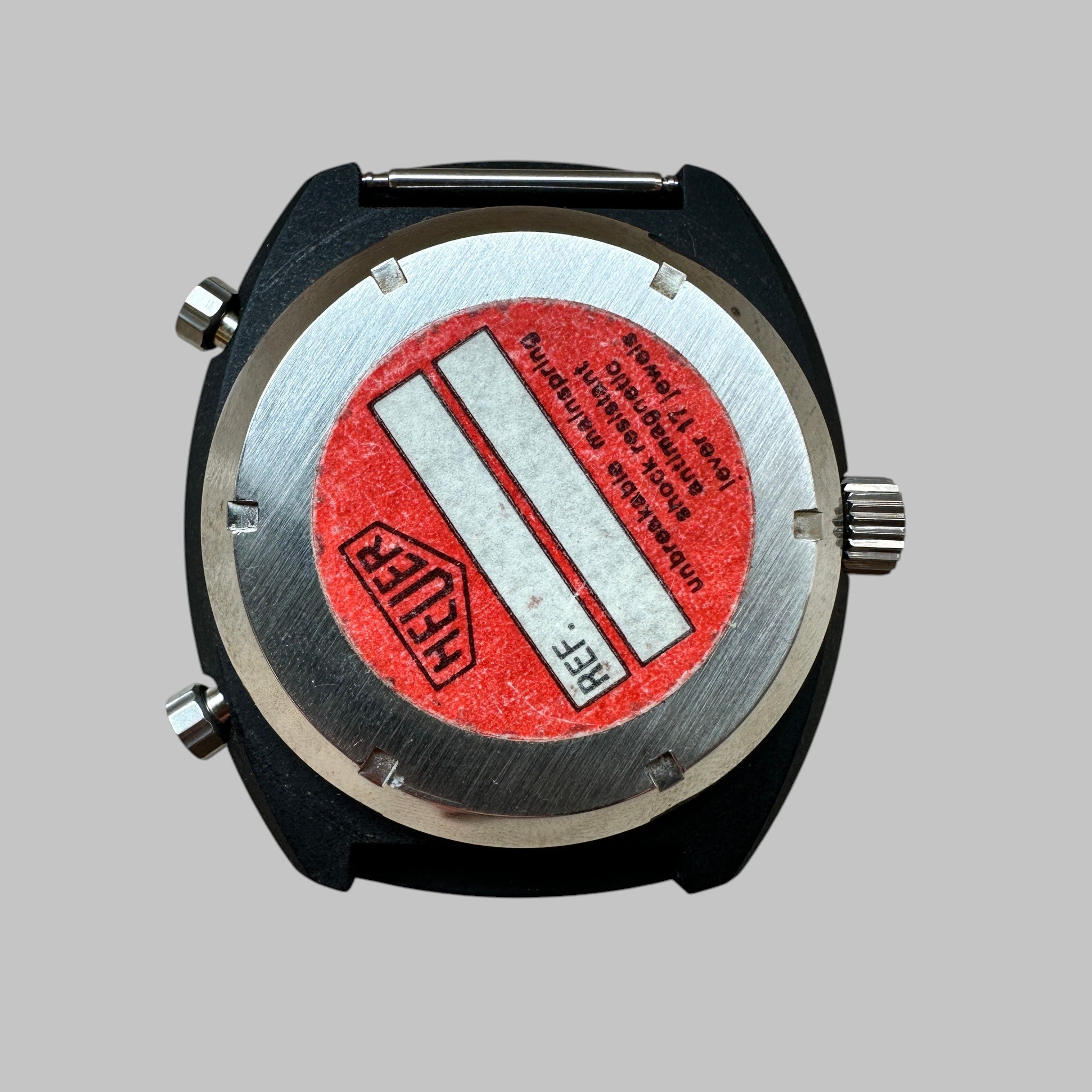 Genuine original vintage case from Heuer for caliber 12 of the model 110.501 of line MONTREAL - side view