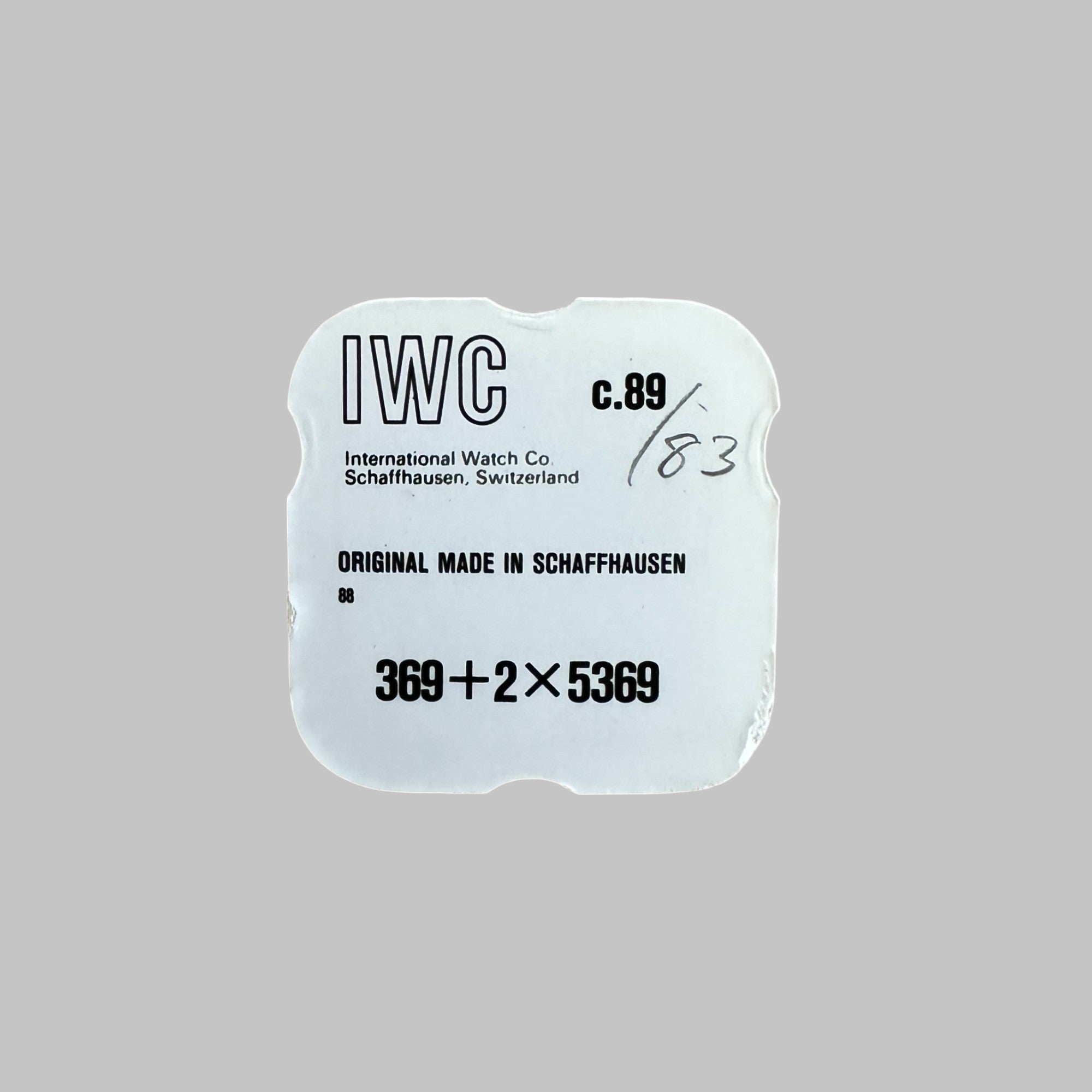 IWC CAL. C. 89 - PITON PLATE 369 + 2X 5369 NOS, WITH SCREW