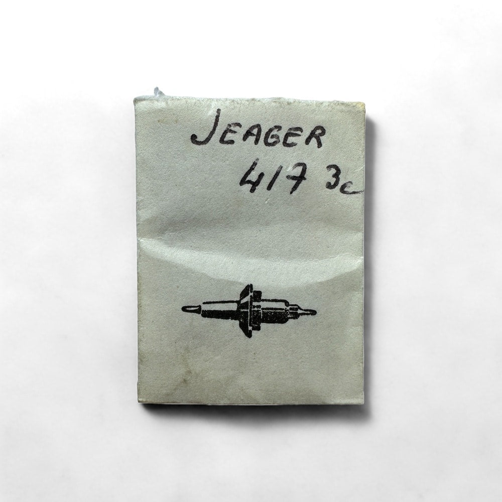 This is a picture of the JAEGER CAL. 417 - BALANCE STAFF watch component.