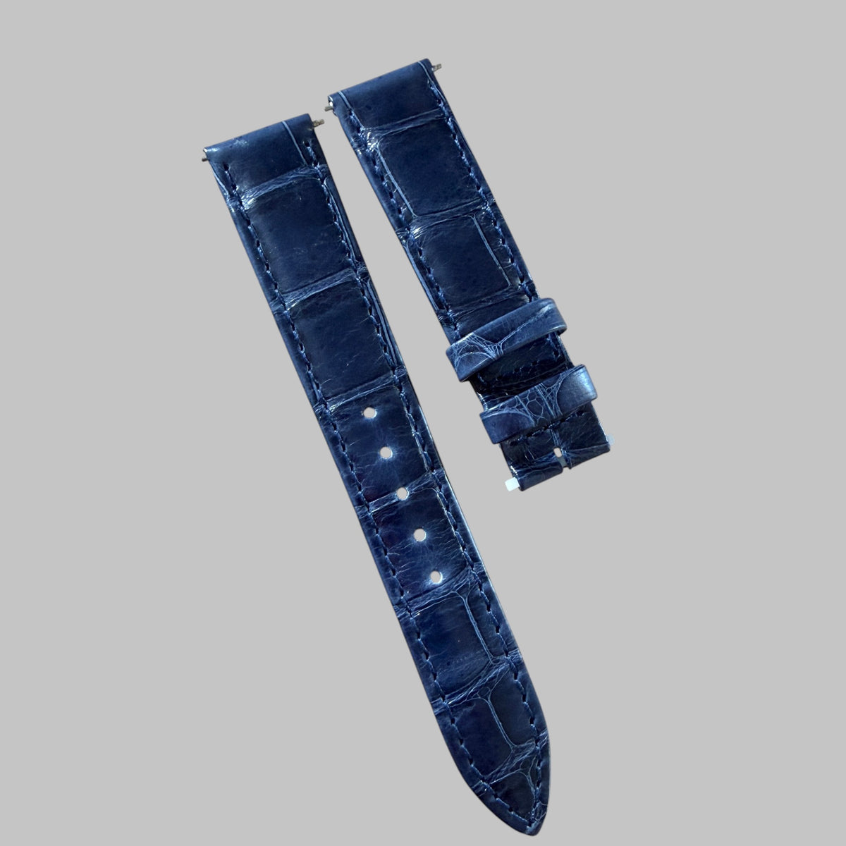 Jaeger-LeCoultre leather strap blue 16-14mm