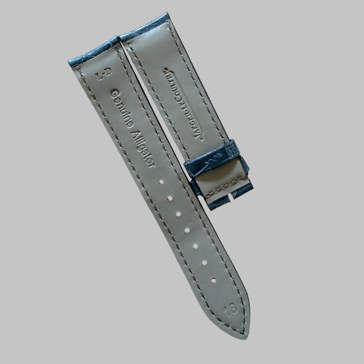 Jaeger-LeCoultre bracelet cuir gris 18/16mm