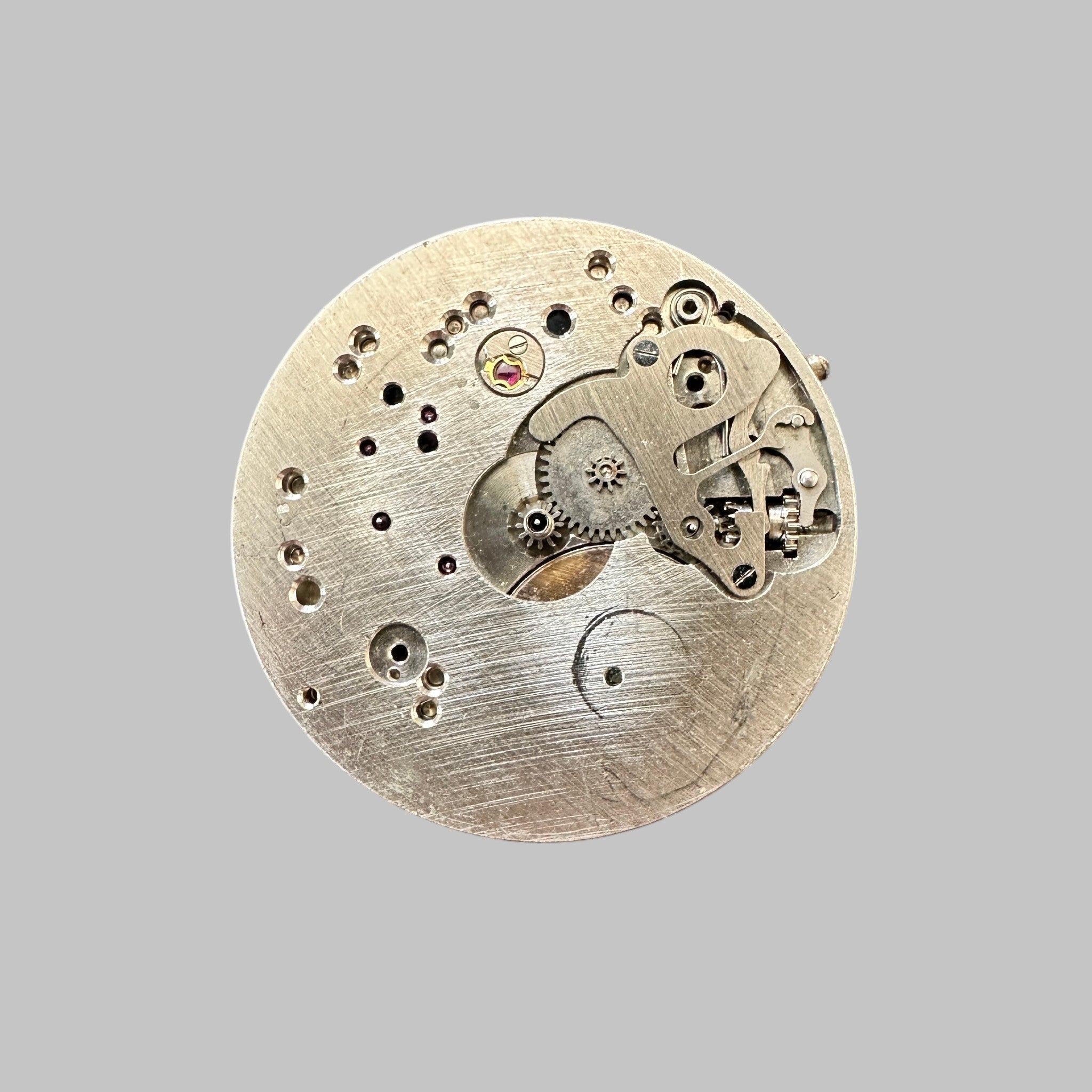 Genuine original vintage complete movement from Landeron for caliber 248 - side view