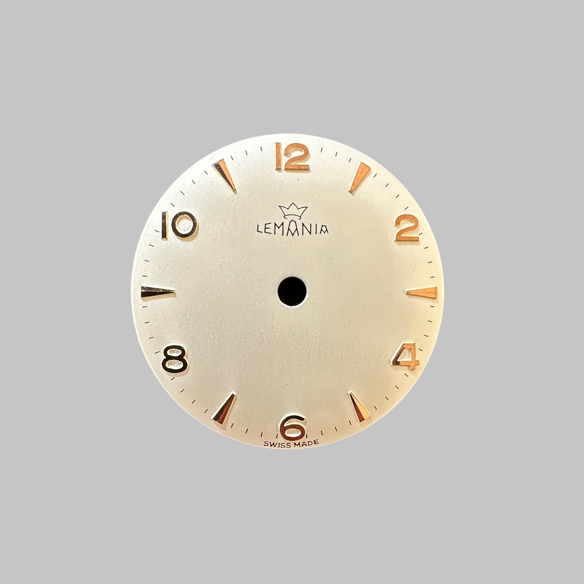 LEMANIA CAL. 3060 - DIAL MONTRE MINT, RED GOLD INDEX