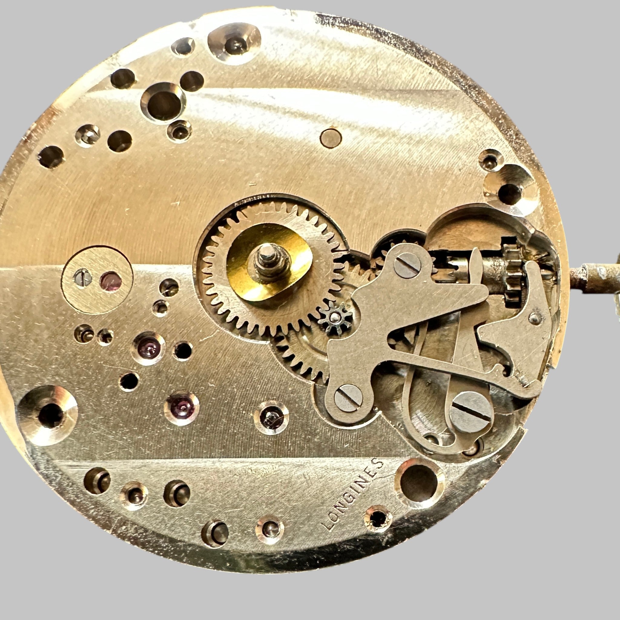 Genuine original vintage movement from Longines for caliber 12.68Z - side view