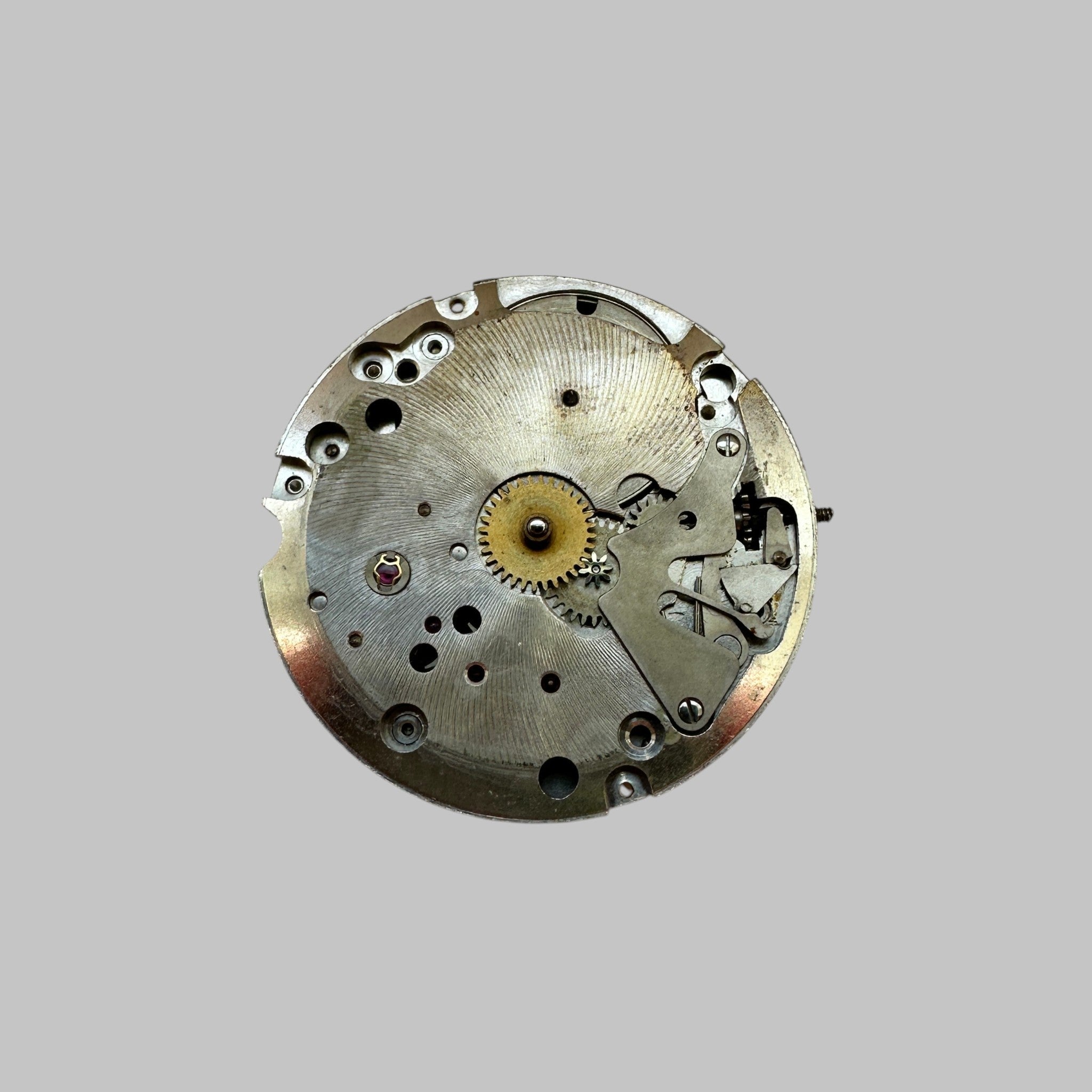 Genuine original vintage complete movement from Longines for caliber 490 - side view