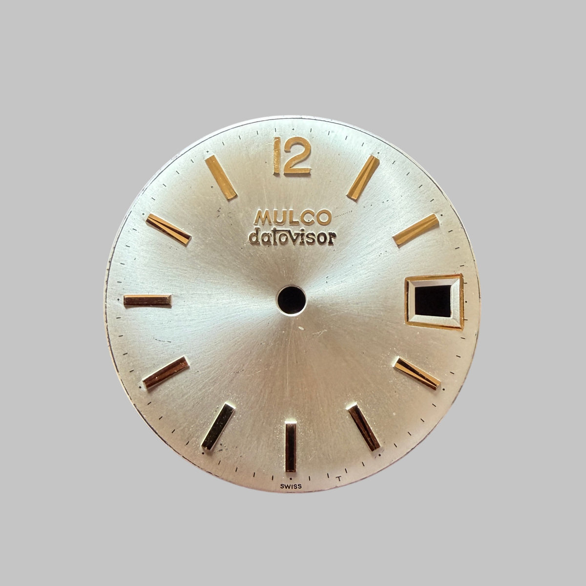 Genuine original vintage dial from Mulco of line Datovisor of the model datovisor - side view