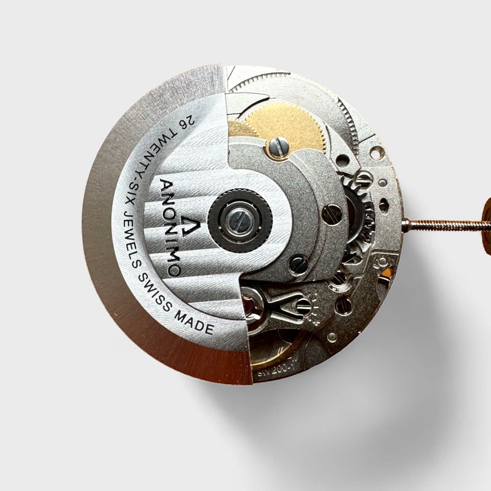 This is a picture of the SELLITA CAL. SW200-1 - AUTOMATIC MOVEMENT COMPLETE watch component.