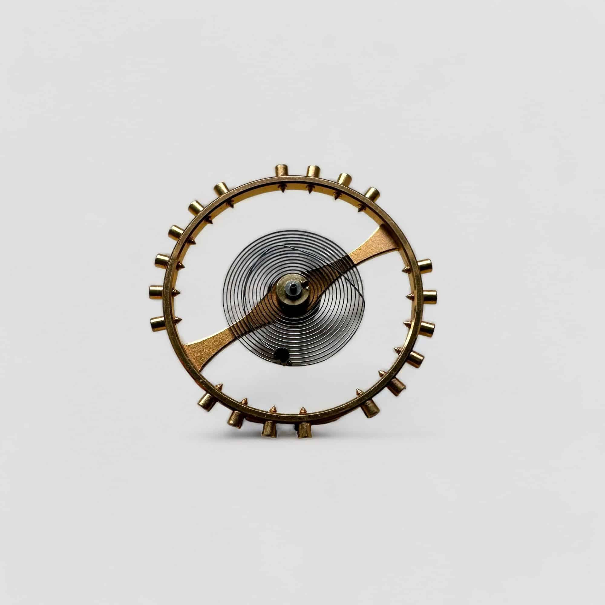 This is a picture of the VALJOUX CAL. 72 - COMPLETE BALANCE WITH SCREW AND BREGUET SPIRAL 721/1 watch component.