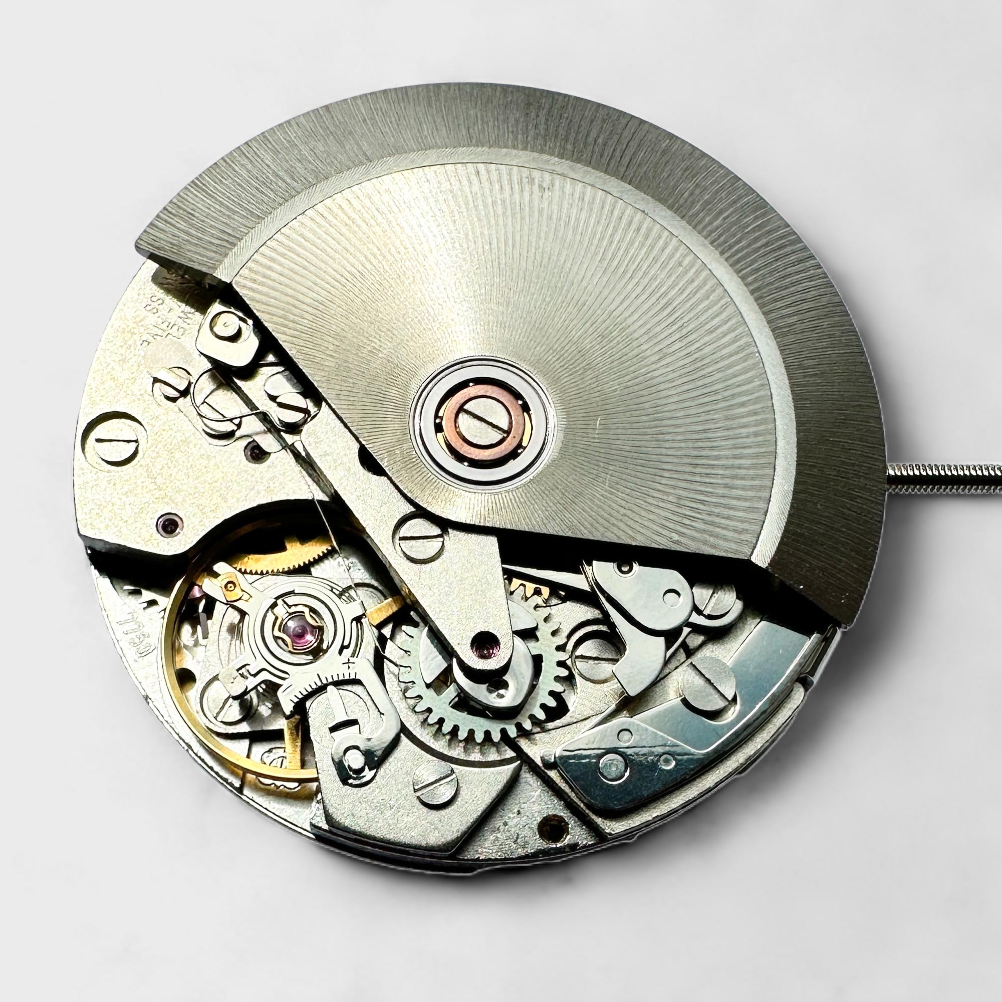 This is a picture of the VALJOUX CAL. 7750 - AUTOMATIC MOVEMENT COMPLETE NEUTRAL / FULL ROTOR watch component.