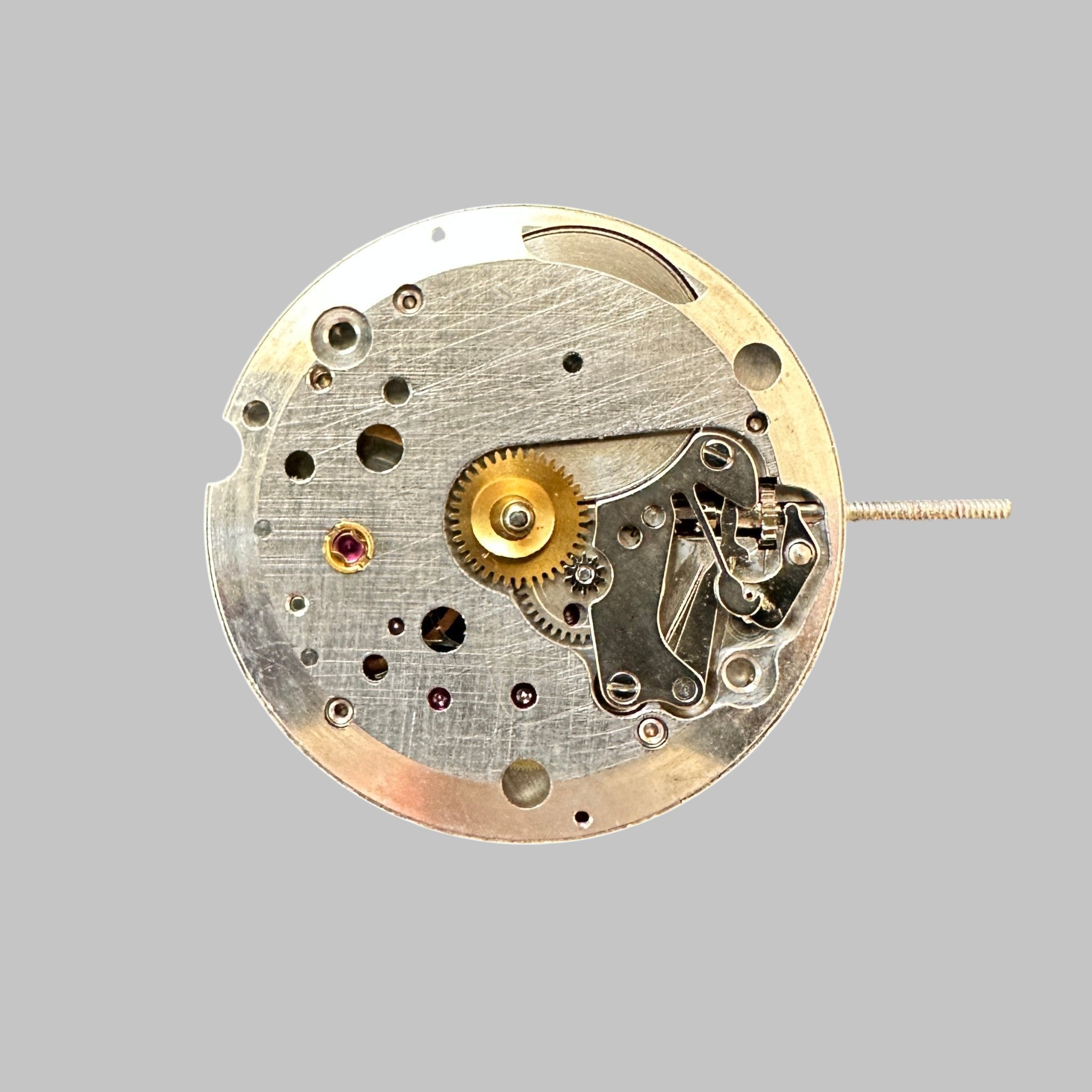 Genuine original vintage complete movement from Zenith for caliber PESEUX 7001 - side view